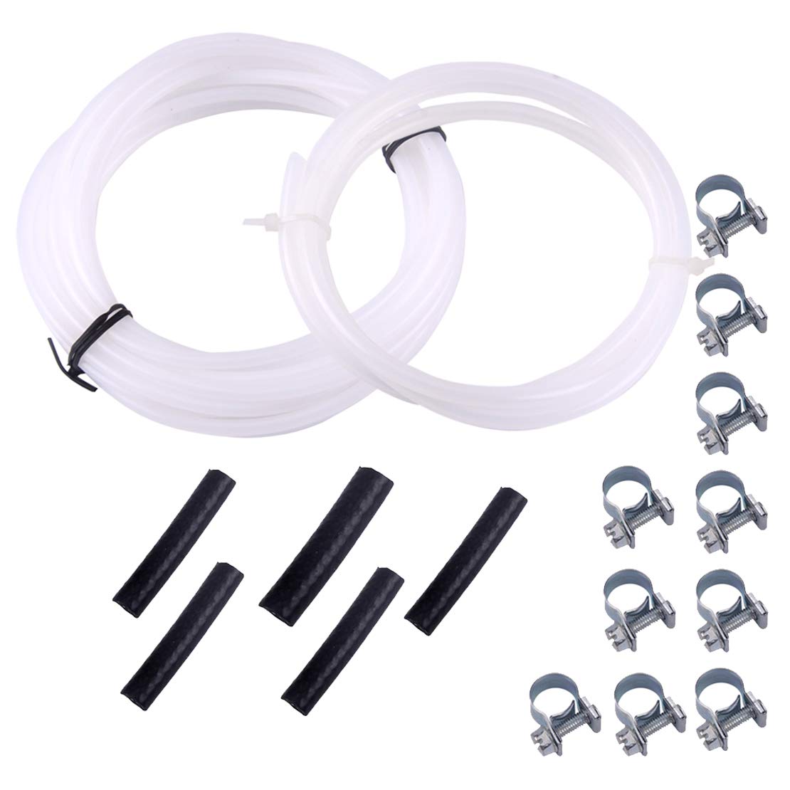 Beler 4mm White Fuel Pipe Hose Line Kit - Replacement for Webasto & Eberspacher Heaters (Part #89031118) - Perfect for RV, Marine & Truck Heating Systems