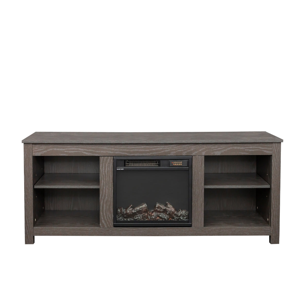 Brenna 64 Inch TV Stand with Electric Fireplace - Remote Control & Timer for Living Room, Bedroom, Home Theater Entertainment Center