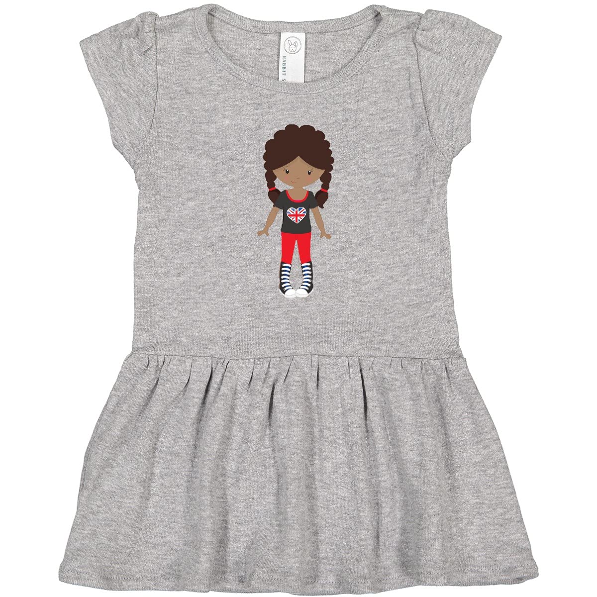 Inktastic African American Girl Toddler Dress - Cute London Fashion Outfit for Baby Girls | Perfect for Parties, Photos & Special Occasions