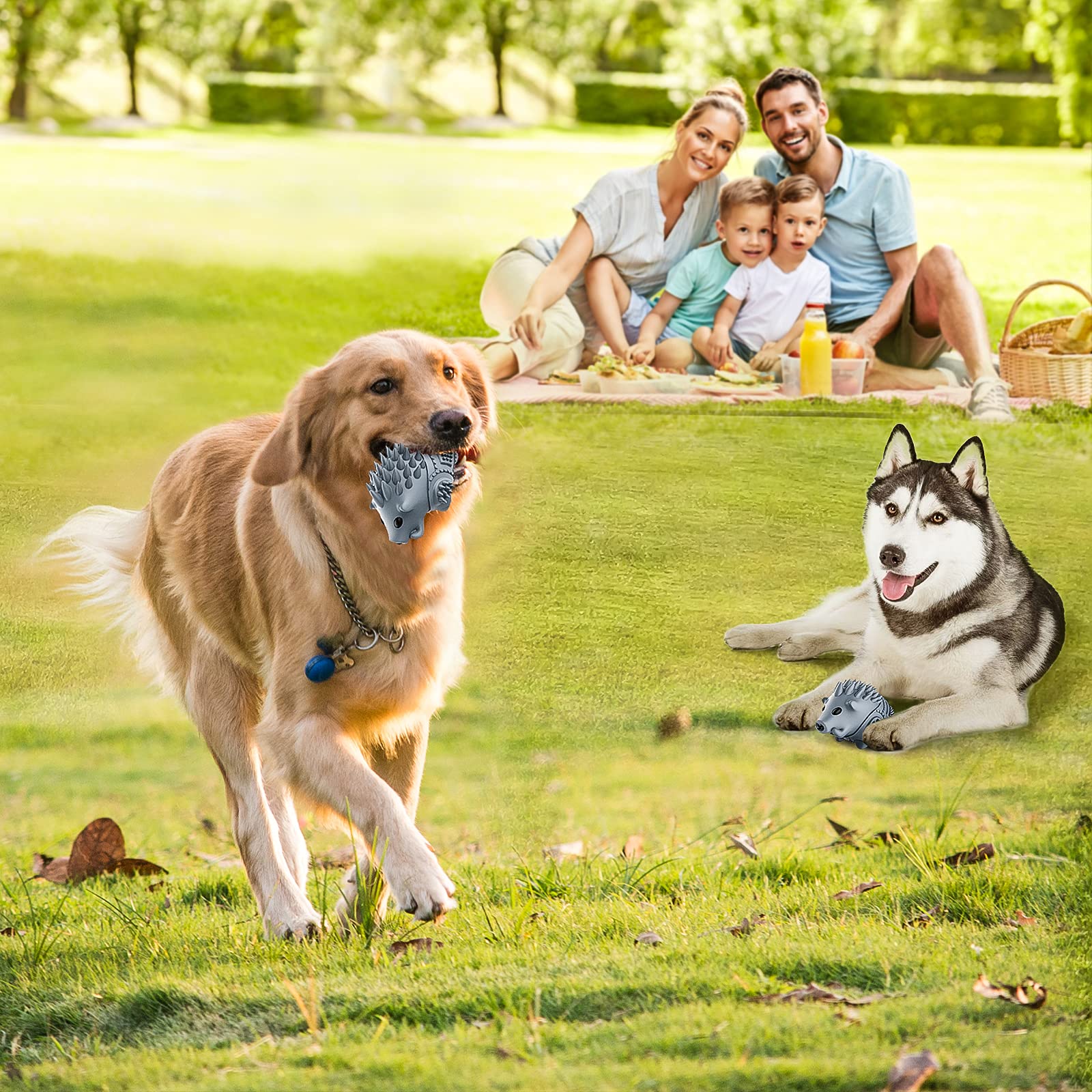 Indestructible Dog Chew Toys for Aggressive Chewers - Durable Squeaky Interactive Toys for Large & Medium Breed Dogs - Perfect for Teething, Playtime & Birthday Gifts - Great for Outdoor Activities & Training Sessions