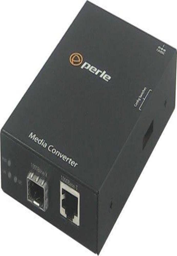 Perle S-1000-SFP Gigabit Ethernet Fiber Media Converter - 1000Mbps Network Converter with SFP Slot - Ideal for Data Centers, Office Networks & Industrial Applications (Model: 05050184)