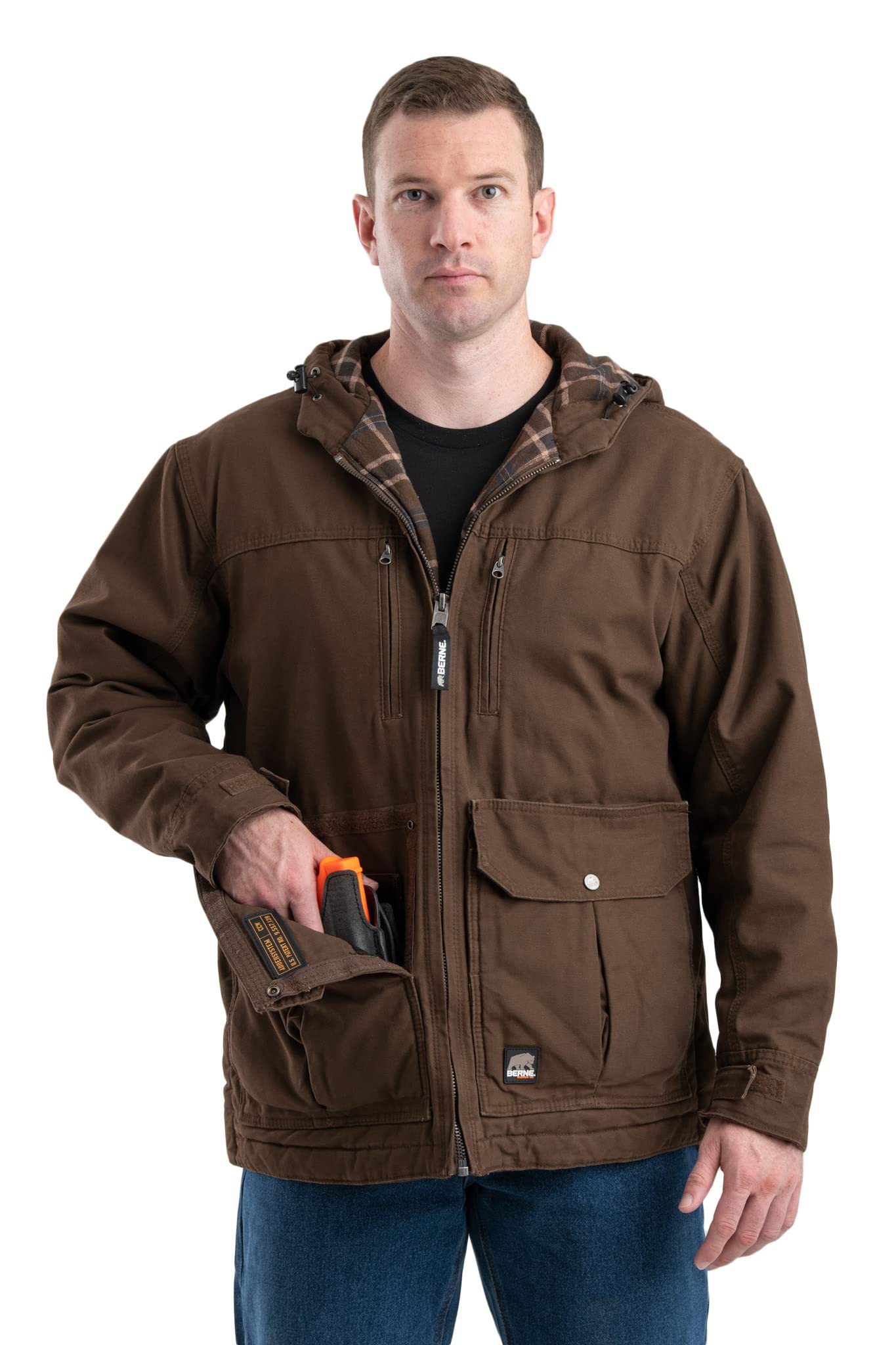 Berne Men's Echo One One Jacket - Waterproof & Windproof Winter Coat for Outdoor Activities, Hiking, and Work