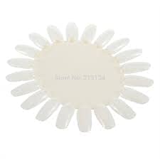 Krishna Enterprises False Nail Flower Wheel - 20 Color Nail Art Display Board Template with Shaped Nails for Professional Practice | Includes 10pc Multi-Shade Tool Kit | Perfect for Salon, DIY Nail Design & Beginners Training