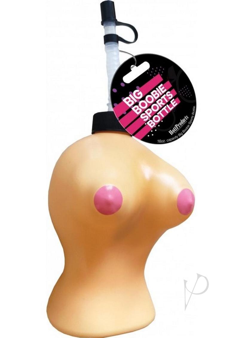 16oz Big Boobie Sports Water Bottle - Vanilla Color | Leak-Proof & BPA-Free | Perfect for Gym, Running & Outdoor Activities