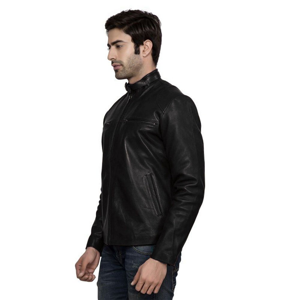 Men's Genuine Lambskin Leather Biker Jacket - Premium Motorcycle Jacket for Riding, Casual Wear & Outdoor Adventures