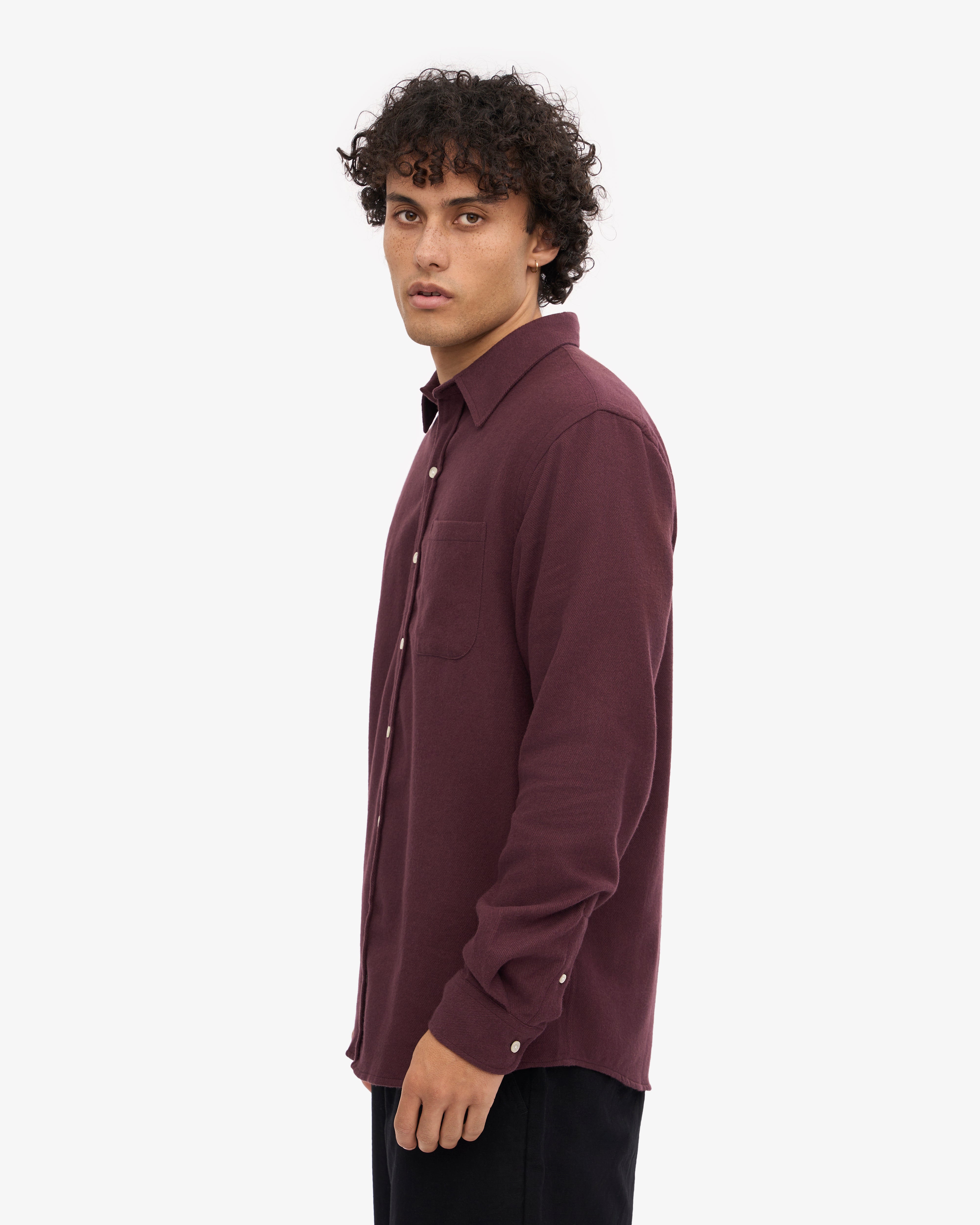 Organic Flannel Shirt for Men & Women - Soft 100% Cotton Plaid Shirt in Oxblood Red - Perfect for Outdoor Camping, Hiking and Fall Fashion