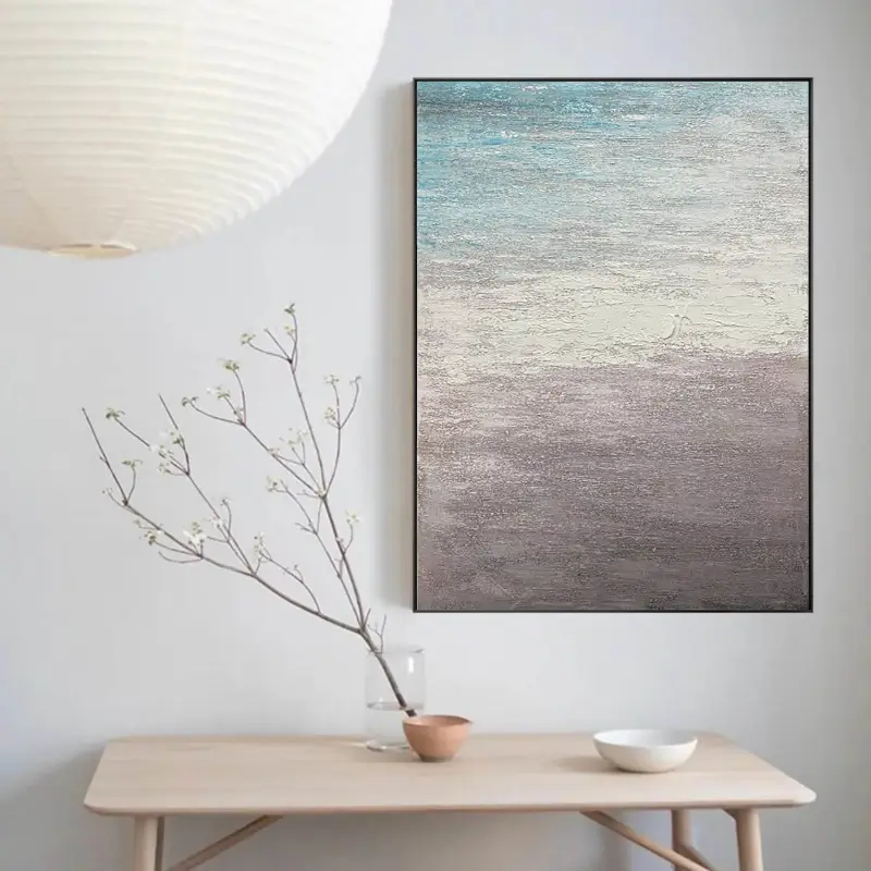 Ocean and Sky Painting #OS 007 - Handmade Canvas Wall Art for Home & Office Decor - Perfect for Living Room, Bedroom or Gift