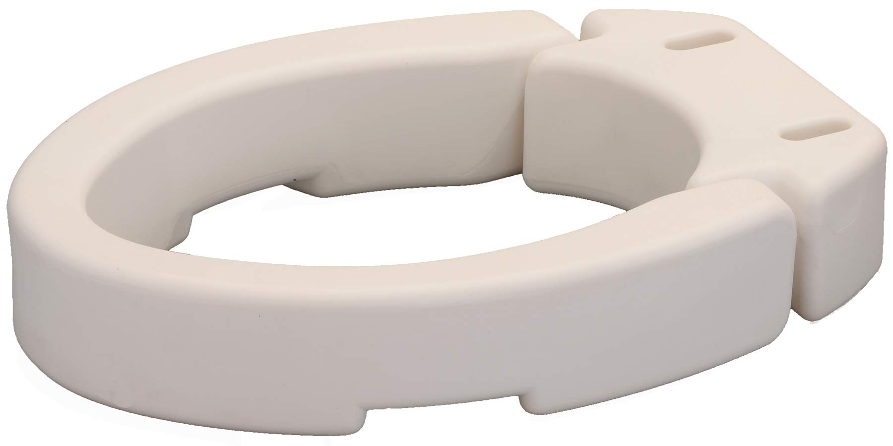 NOVA Medical Hinged Toilet Seat Riser - Adjustable Height Raised Toilet Seat for Standard Toilets, White (Pack of 1) - Ideal for Elderly, Disabled & Post-Surgery Bathroom Safety