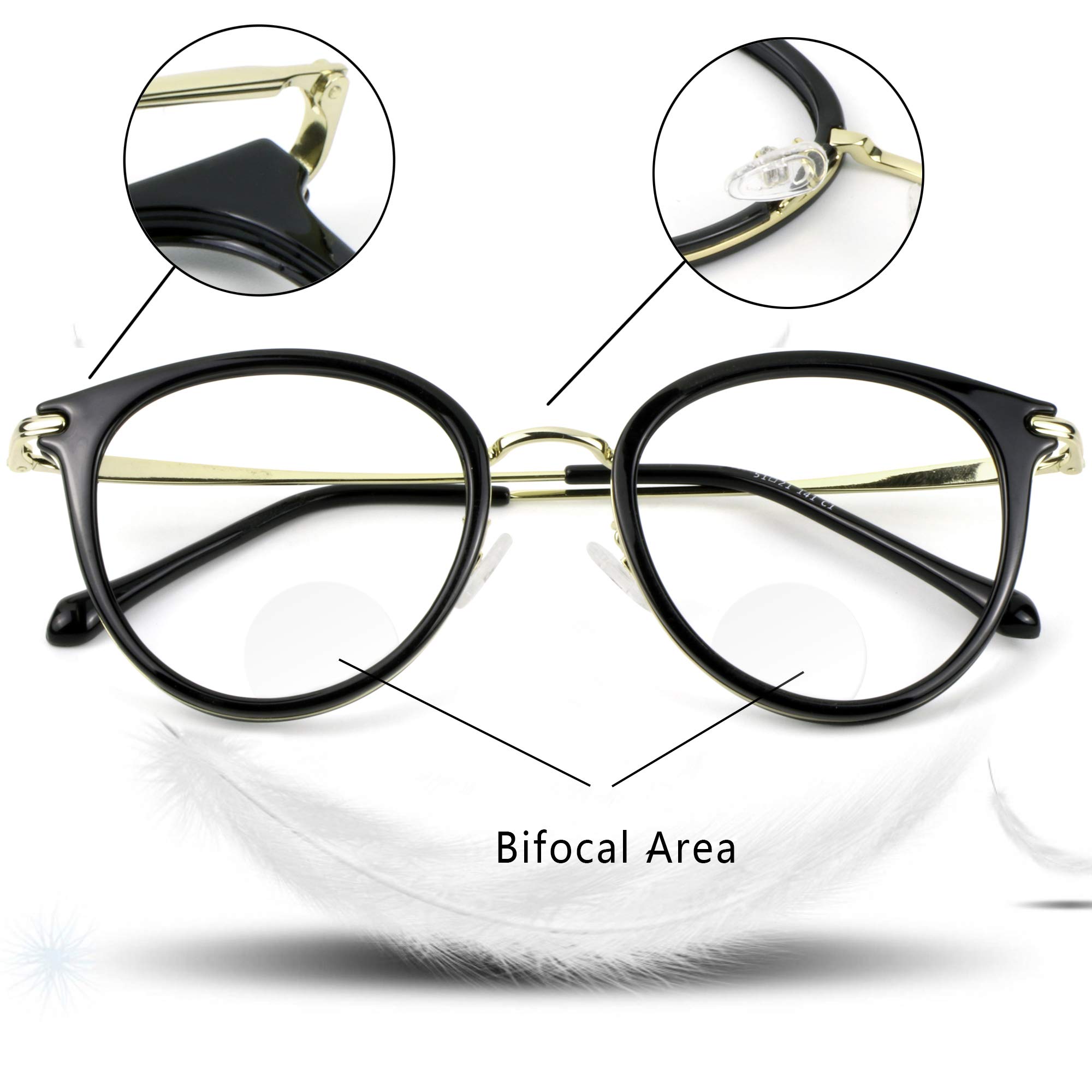 LifeArt Bifocal Reading Glasses for Women & Men - Anti-Glare Blue Light Blocking Computer Glasses - Perfect for Reading, Working & Screen Time