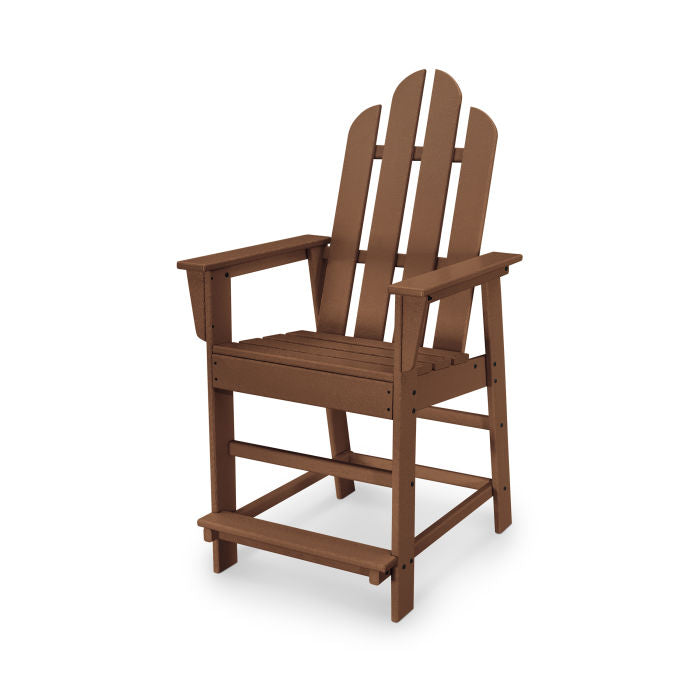 POLYWOOD Long Island Counter Height Chair - Durable Outdoor & Indoor Bar Stool for Kitchen, Patio, Deck - Weather-Resistant Recycled Plastic - Comfortable Back Support - Perfect for Dining & Entertaining