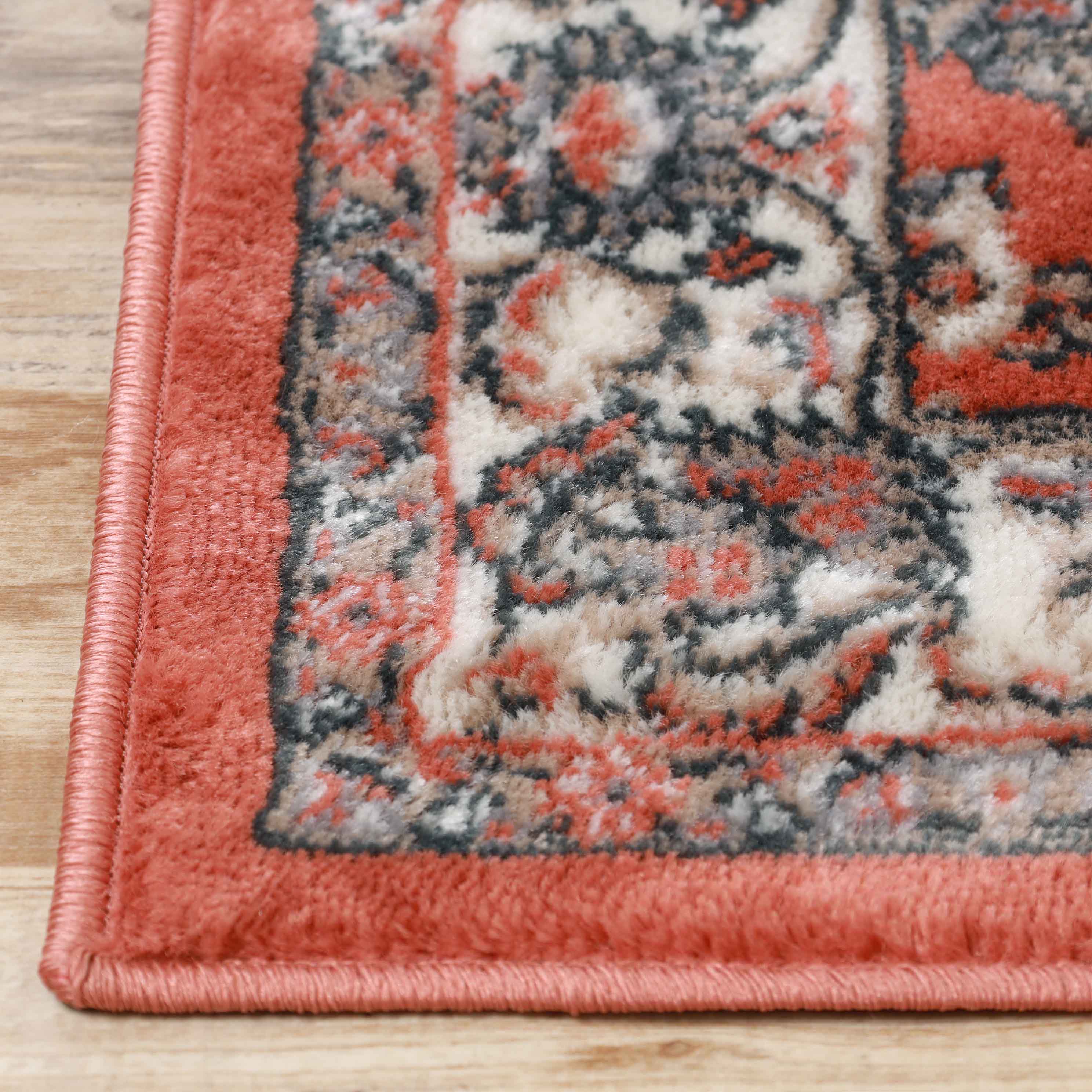 Lille Elegant Floral Indoor Area Rug - Non-Slip Soft Living Room Carpet Runner for Bedroom, Hallway & Entryway Decor