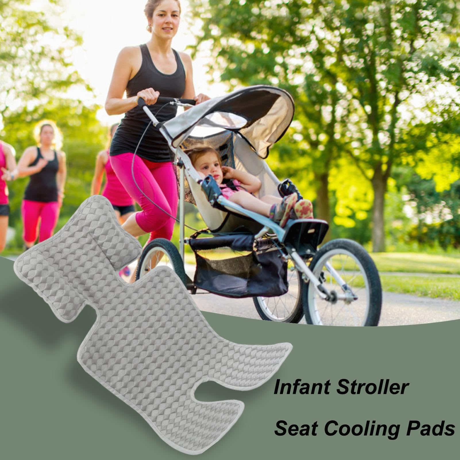 Baby Stroller & Car Seat Cooling Pad - Breathable Ice Silk Mat for Infant Strollers, Car Seats & High Chairs | Keep Baby Cool in Summer Heat