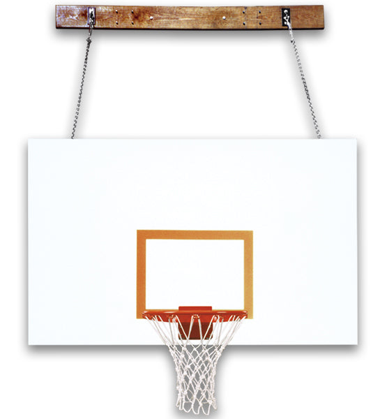 First Team FoldaMount68 Folding Wall Mount Basketball Hoop - Adjustable Height Backboard for Driveway, Gym & Outdoor Play