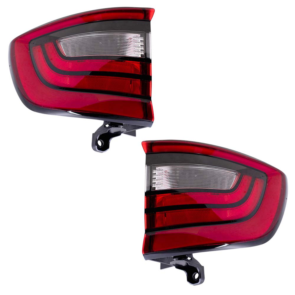 Brock Replacement Tail Lights Set - Driver & Passenger Side Quarter Panel Mounted for 2014-2020 Dodge Durango | Perfect for Night Driving & Vehicle Customization