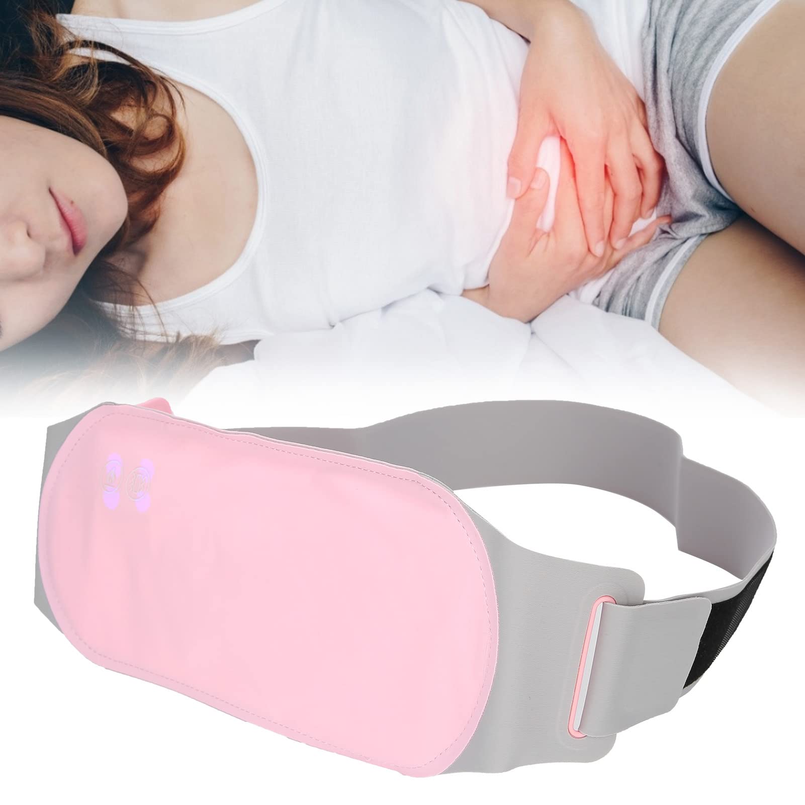 YUYTE Electric Heating Waist Belt - Adjustable Temperature 45-65℃, Plush Warm Moxibustion Belt for Women, Hot Compression Therapy for Back Pain Relief - Perfect for Period Cramps, Office Work & Winter Warmth