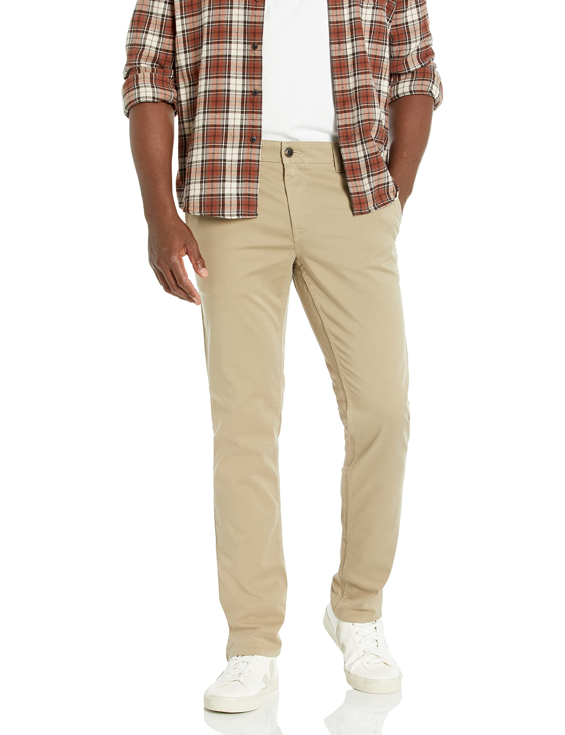 BOSS Men's Stretch Chino Pants - Comfortable Regular Fit Dress Pants for Office, Business Casual & Travel | Premium Cotton Blend with Elastic Waistband