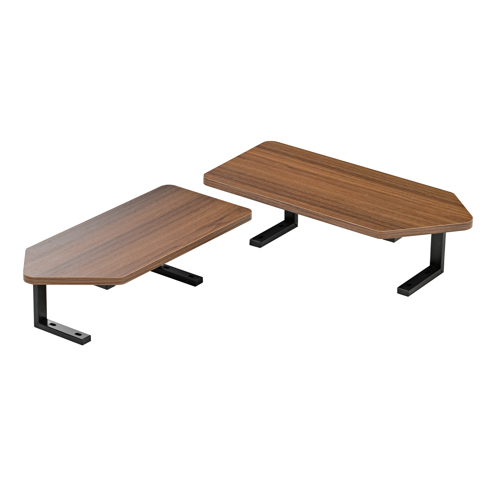 2-Pack Convertible Desktop Shelves - Adjustable & Space-Saving Organizer for Home Office, Study Desk, or Dorm Room Storage