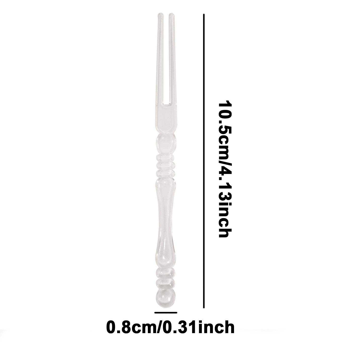 Honbay 240PCS Disposable Plastic Mini Forks - Cake, Fruit, Cocktail & Appetizer Picks for Home, Bar, Party & Wedding Events - Perfect for Desserts, Finger Foods & Charcuterie Boards