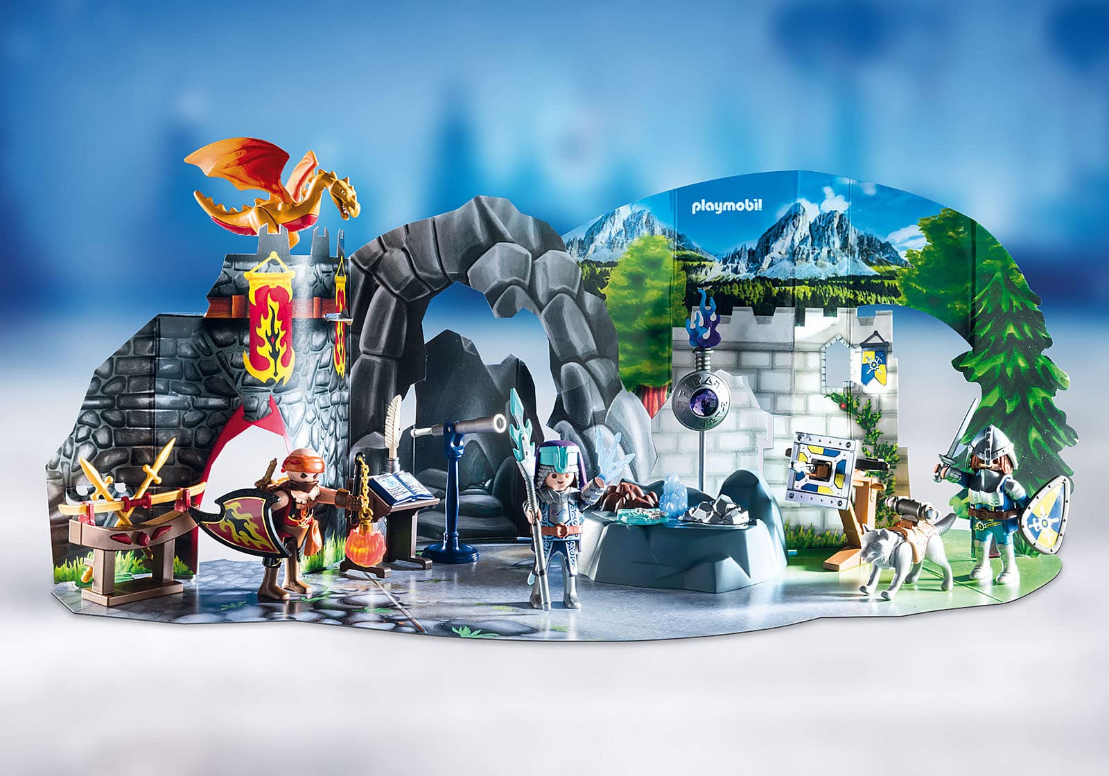 Playmobil Advent Calendar - Battle for The Magic Stone, 24-Piece Christmas Countdown Toy Set for Kids, Holiday Gift for Boys & Girls - Perfect for Family Christmas Traditions & Festive Decorations
