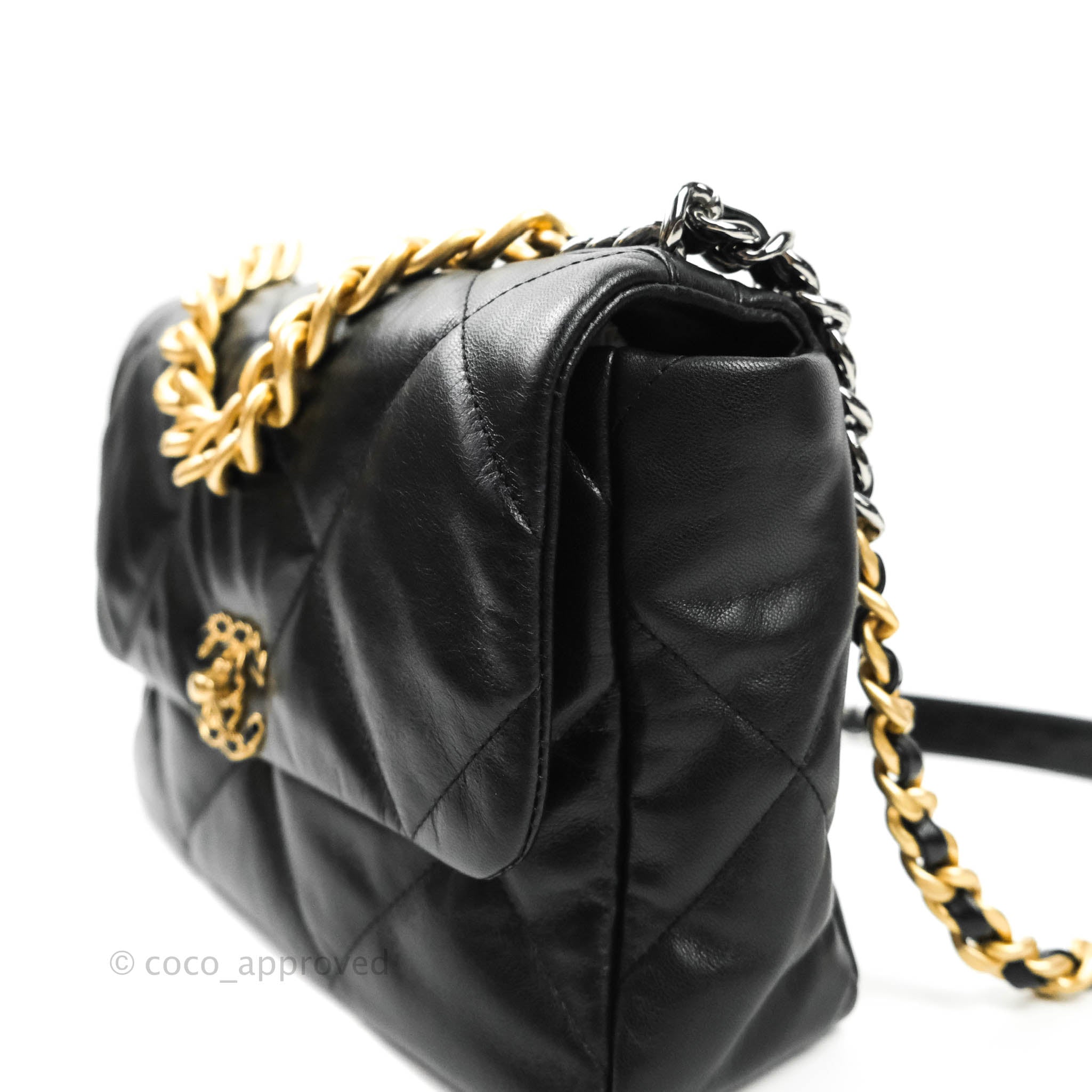Chanel 19 Medium Flap Bag Black Mixed Hardware - Luxury Designer Handbag for Women, Perfect for Work, Travel & Evening Events