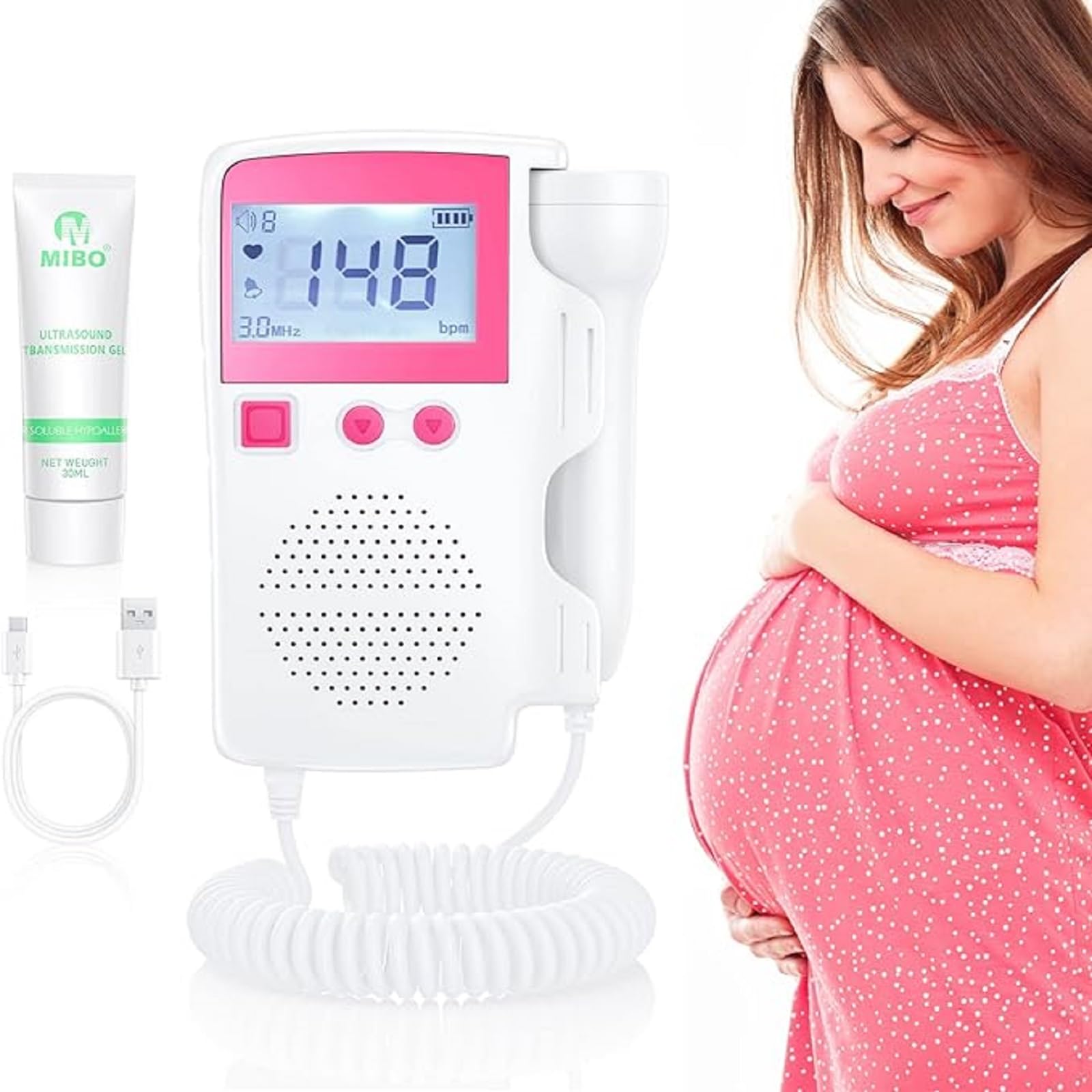 Portable Baby Doppler Monitor Bag - Waterproof & Lightweight Fetal Heartbeat Accessories for Pregnant Women - Easy to Use for New Moms (HARE-985) | Perfect for Home Use, Doctor Visits & Travel