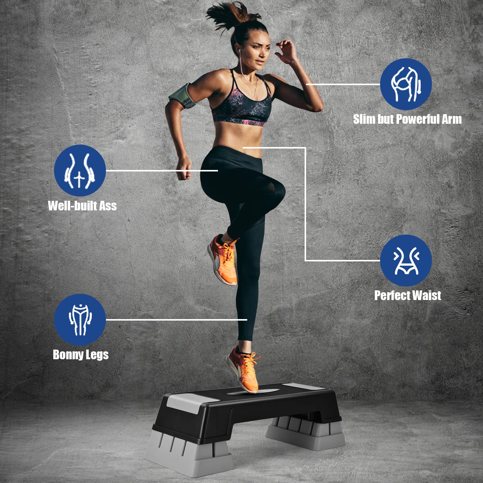 Aerobic Step Platform with Adjustable Risers (5