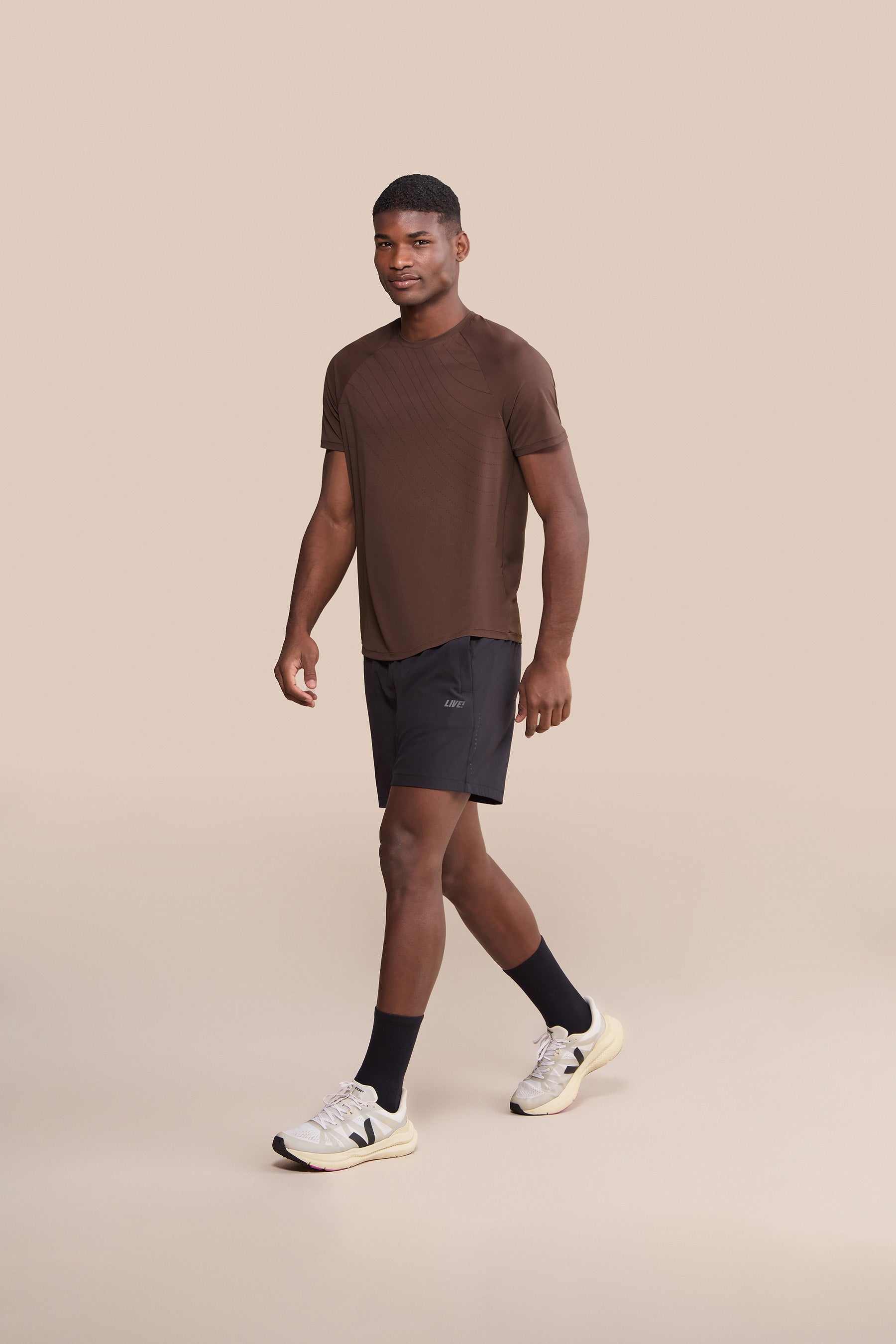 Men's Comfortable Raglan Wave T-Shirt - Soft Casual Short Sleeve Tee for Everyday Wear, Gym, and Outdoor Activities
