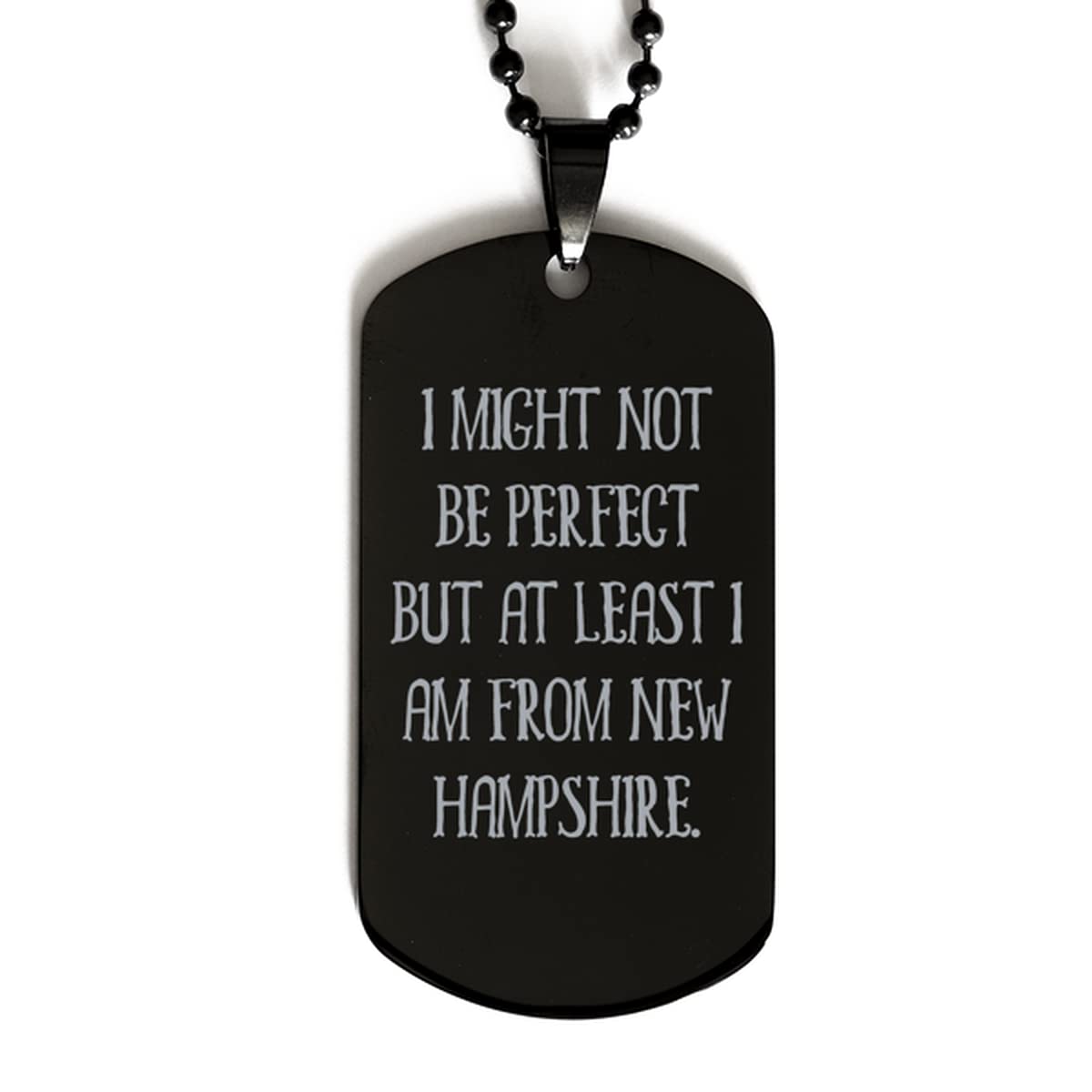 New Hampshire Black Dog Tag - Perfect Gift for Dog Lovers