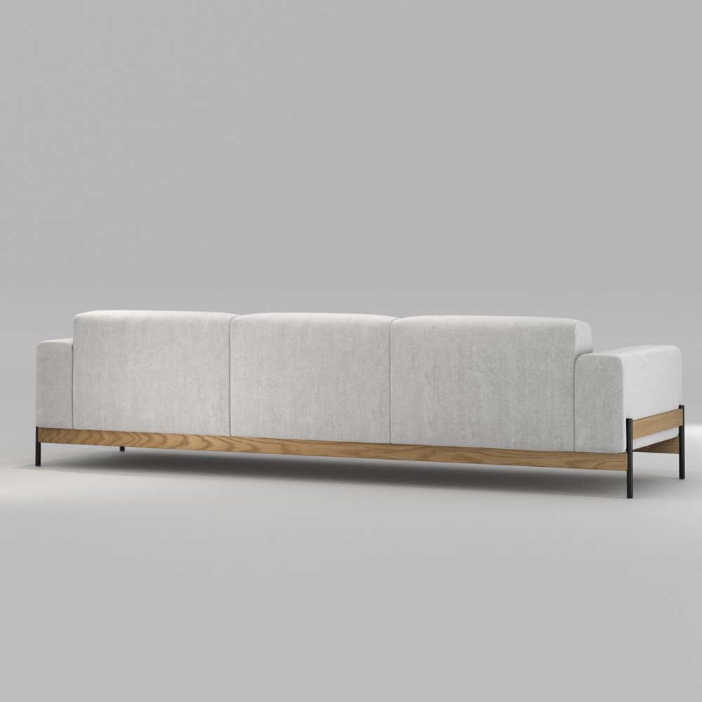 BOWIE 3-Seater Sofa - Modern Living Room Furniture for Small Spaces | Comfortable Couch for Apartments, Condos & Home Theater