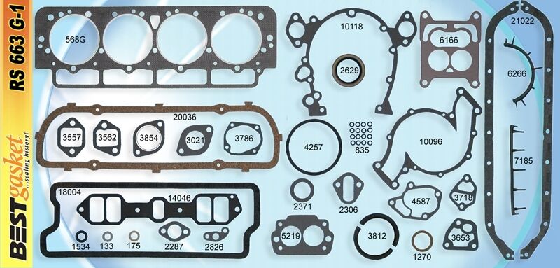 Cadillac 390 Engine Rebuild Kit - Moly Piston Rings, Rod & Main Bearings, Full Gasket Set for 1963 Models | Classic Car Restoration & Performance Upgrade