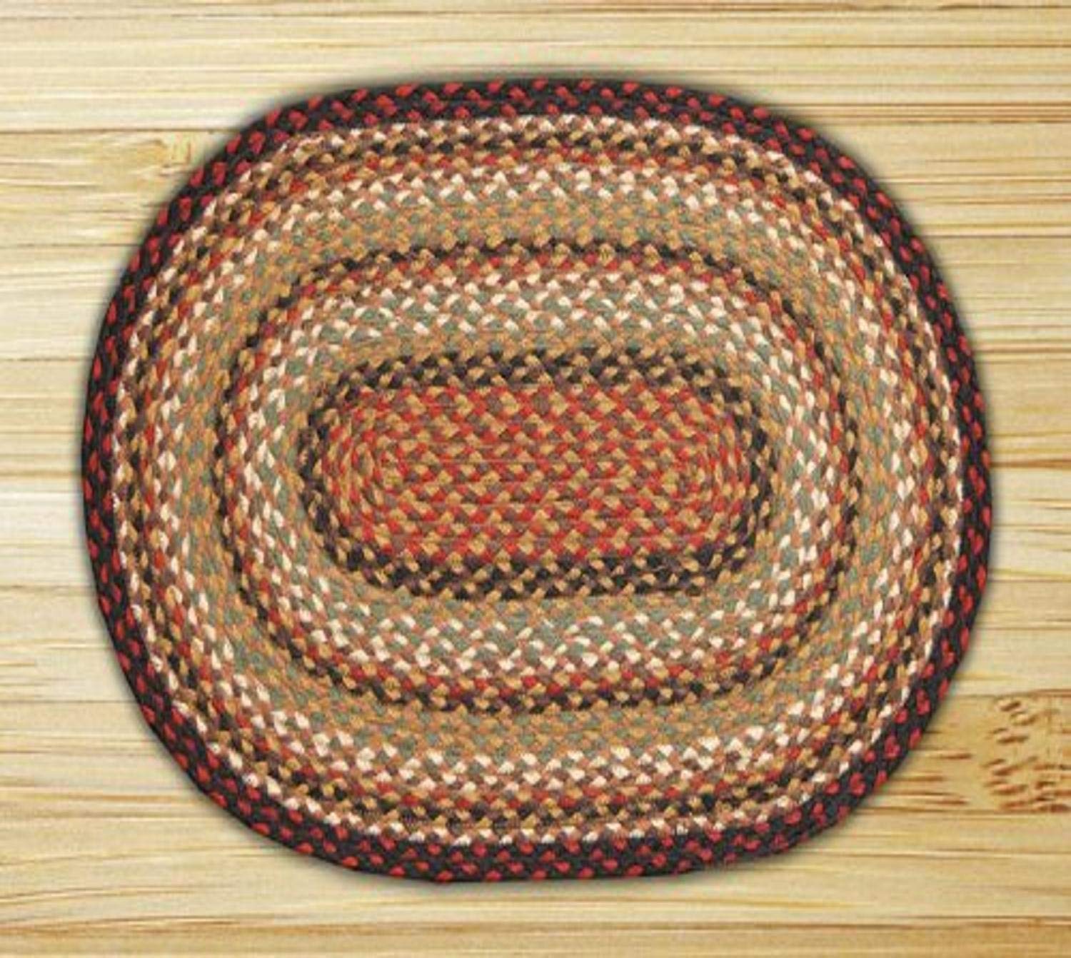 Earth Rugs Oval Rug 2x6 Feet - Handmade Burgundy Mustard Ivory Bohemian Area Rug for Living Room, Bedroom, Dining Room | Non-Slip Soft Floor Mat for Home Decor