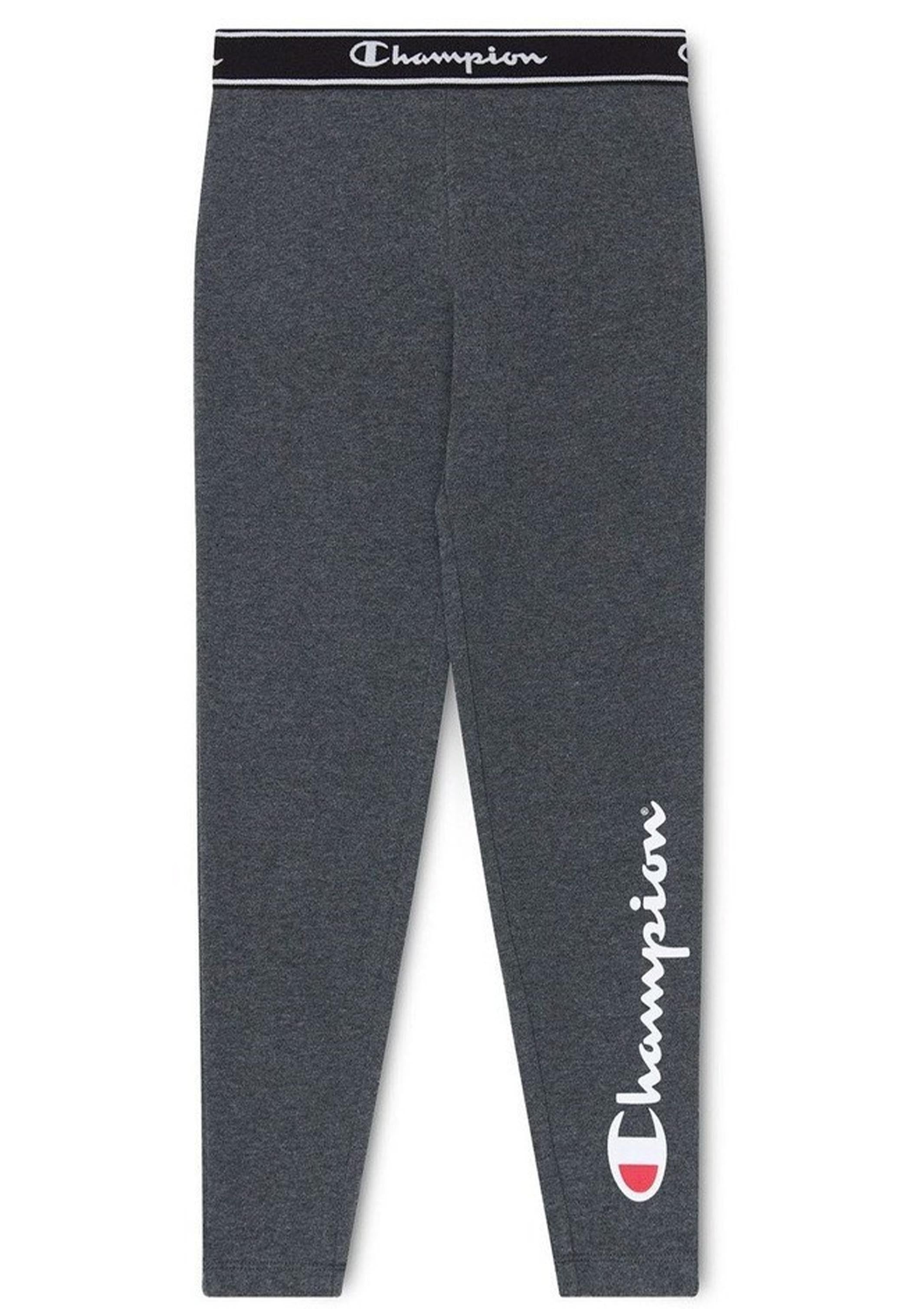 Champion Girls Script Logo Tight - Soft & Stretchy Yoga Pants for Kids, Perfect for School, Gym & Playtime
