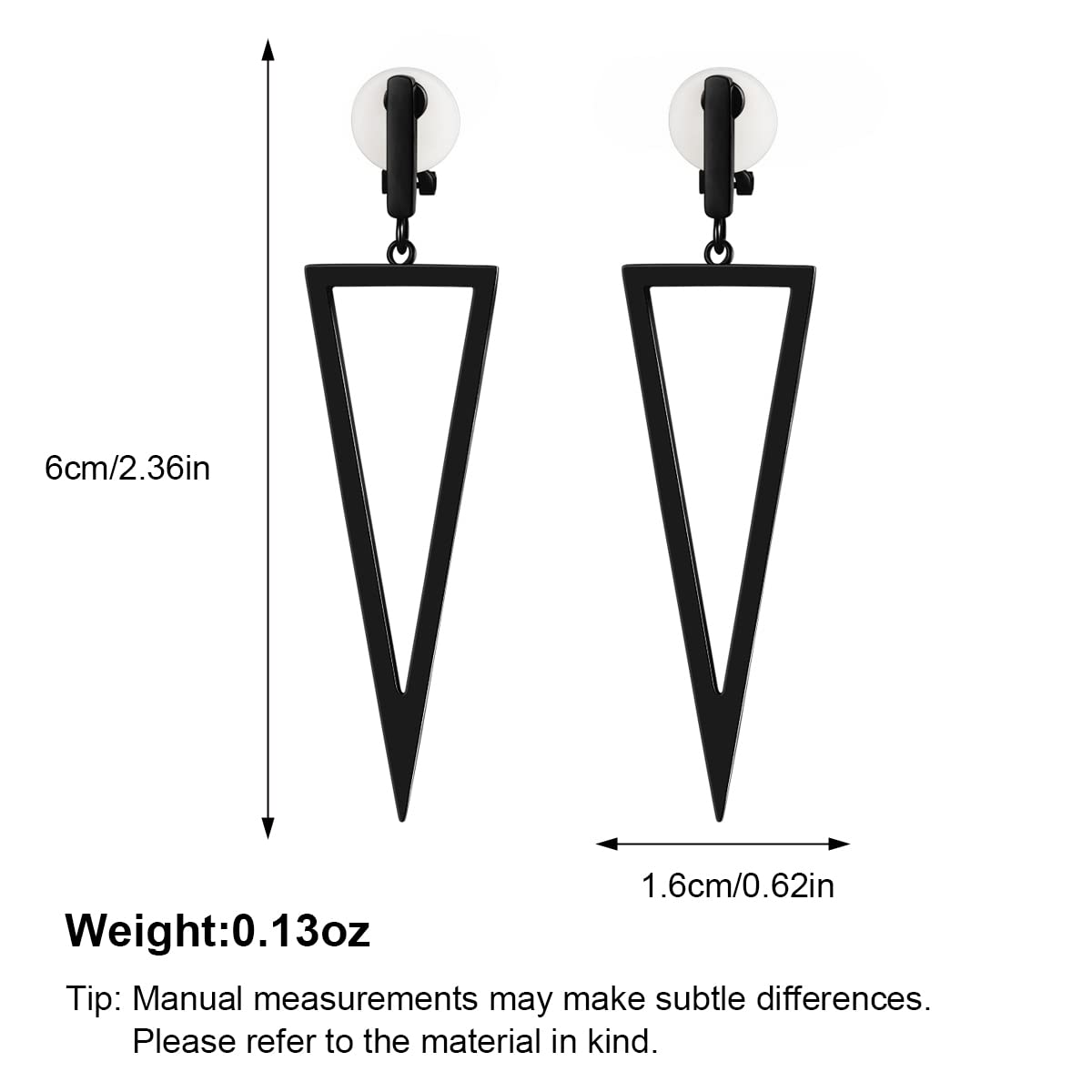 Stylish Metal Geometric Clip-On Drop Earrings for Women - Gold, Black & Silver Non-Piercing Dangle Earrings (Rectangle, Triangle, Bar, Circle, Waterdrop, Ellipse) - Perfect for Parties, Weddings & Everyday Wear