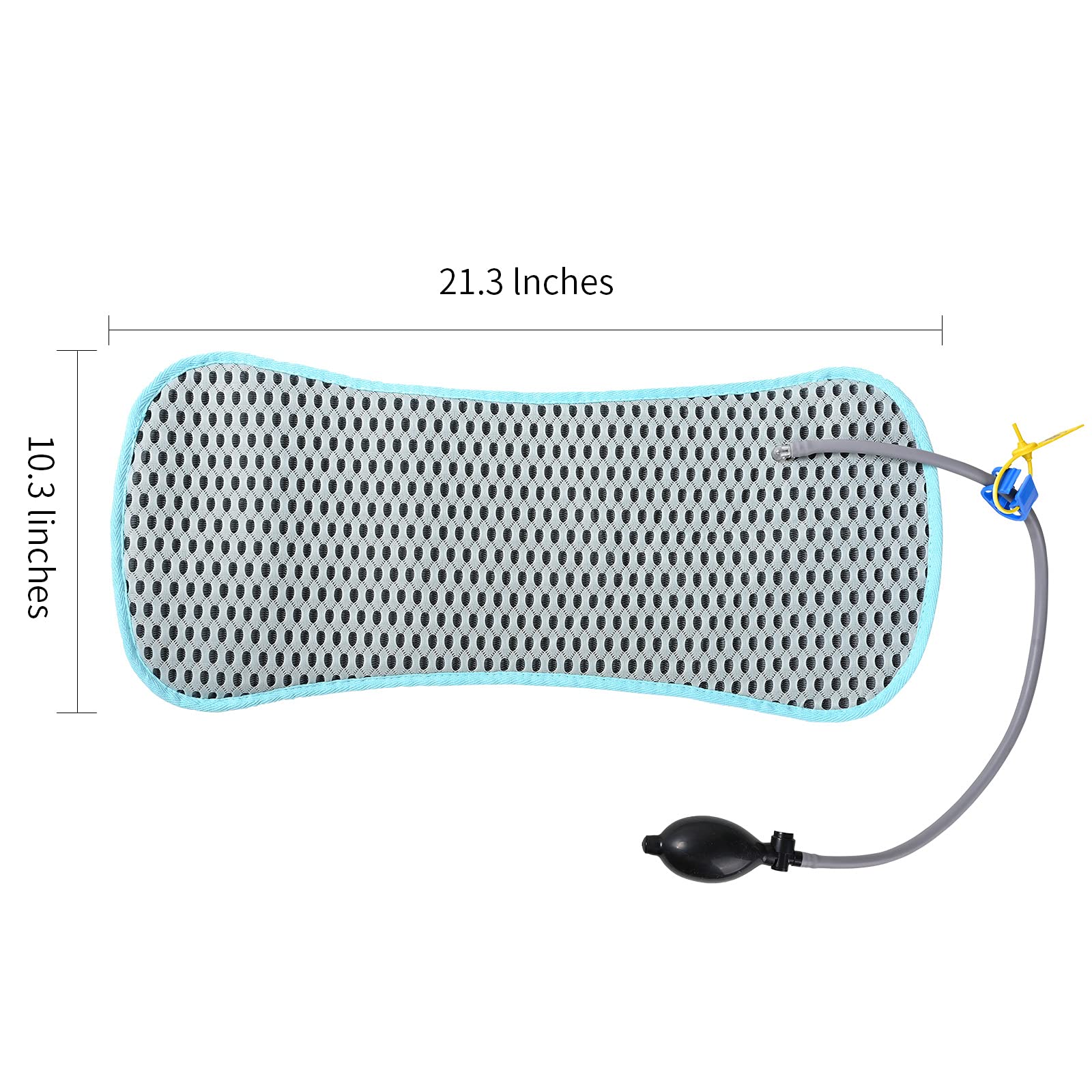 Inflatable Lumbar Support Pillow for Bed - Orthopedic Back Cushion for Sleeping, Lower Back Pain Relief & Comfort - Perfect for Home, Office, Travel & Post-Surgery Recovery