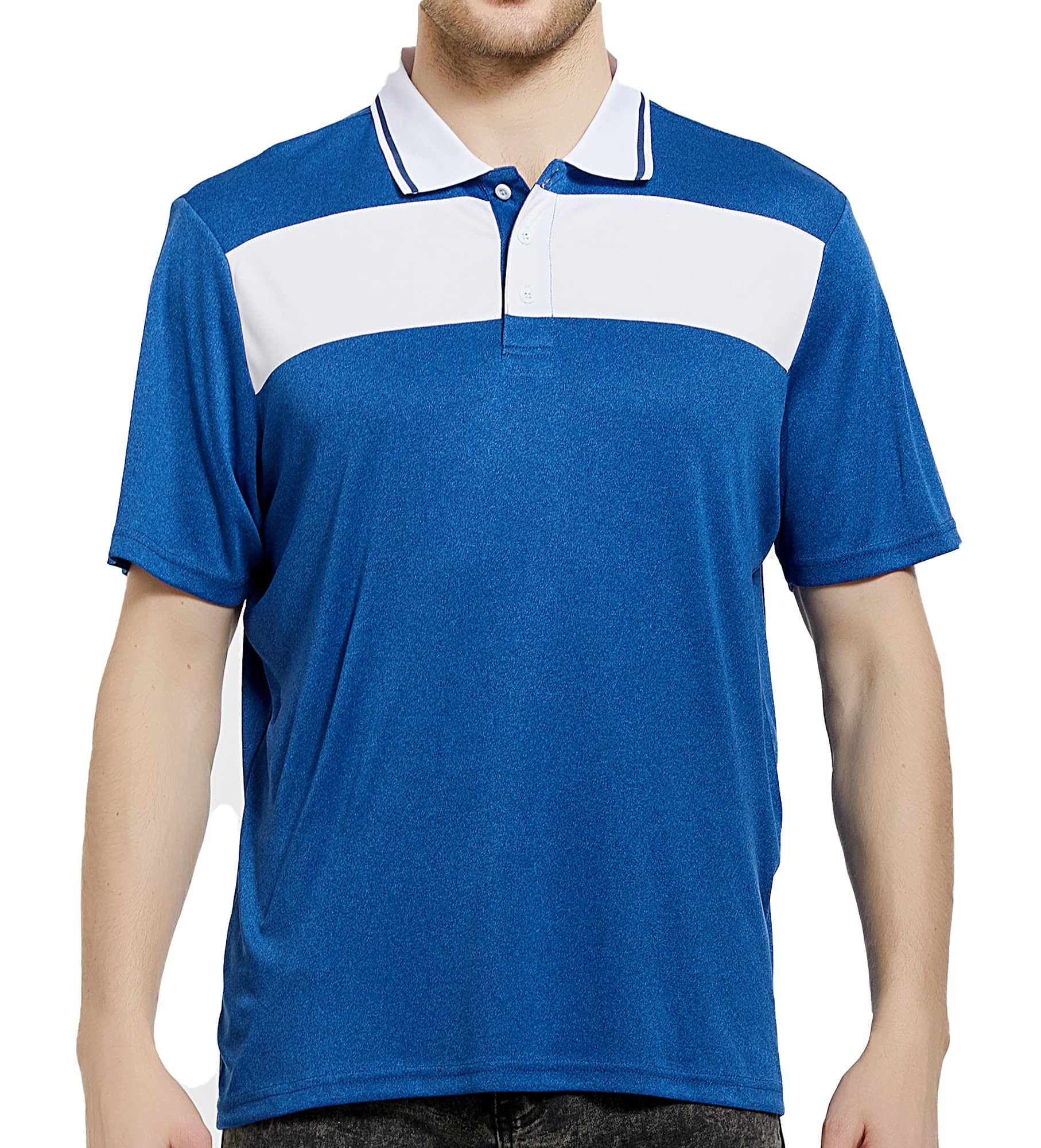Men's Moisture Wicking Golf Polo Shirt - Short Sleeve Performance Shirt for Men (Sizes S-4XL) - Perfect for Golf, Casual Wear & Outdoor Activities