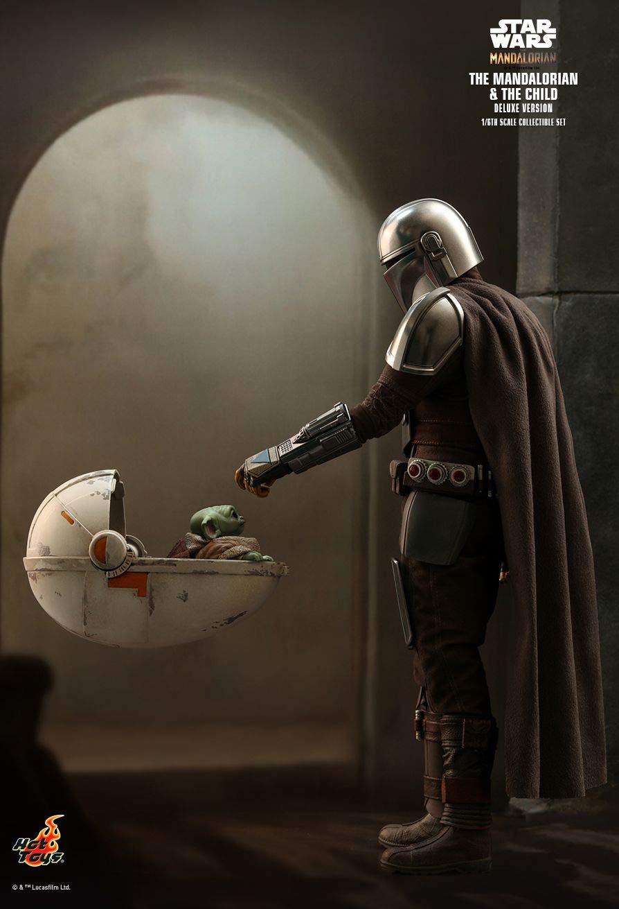 Hot Toys Star Wars The Mandalorian and The Child Deluxe Version 1/6 Scale Collectible Action Figures Set - TMS015 TV Masterpiece Series | Perfect for Display, Gifts, and Star Wars Fans Collection