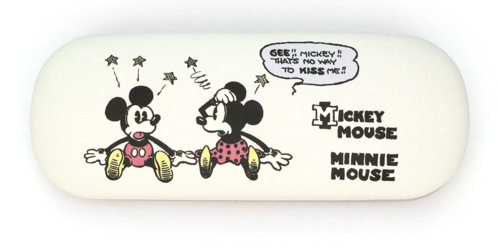 JINS x Disney Collection Hard Case for Glasses - Mickey & Minnie Mouse Design | Durable Eyewear Storage for Travel & Everyday Use