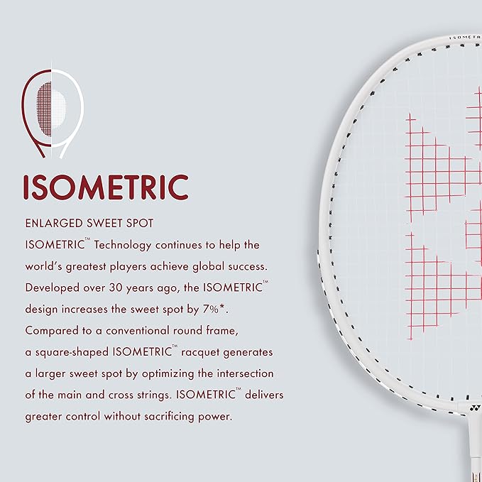 Yonex GR 303i White Prestrung Badminton Racket - Professional Grade Tennis Racket for Indoor/Outdoor Play - Made in India | Perfect for Tournaments, Training & Recreational Games