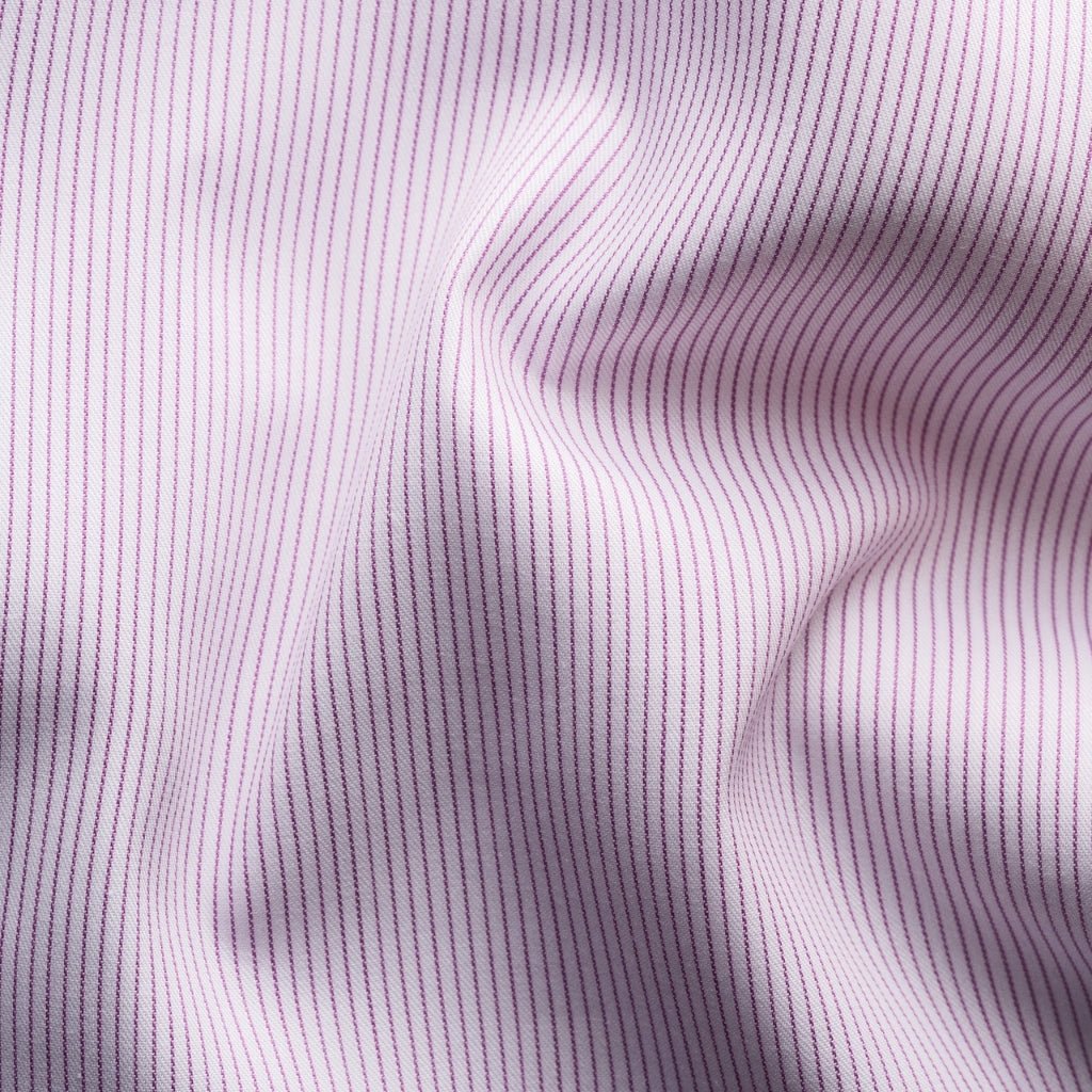 ETON Striped Twill Contemporary Single Cuff Business Shirt for Men - Light Purple Formal Dress Shirt - Perfect for Office, Meetings & Special Occasions