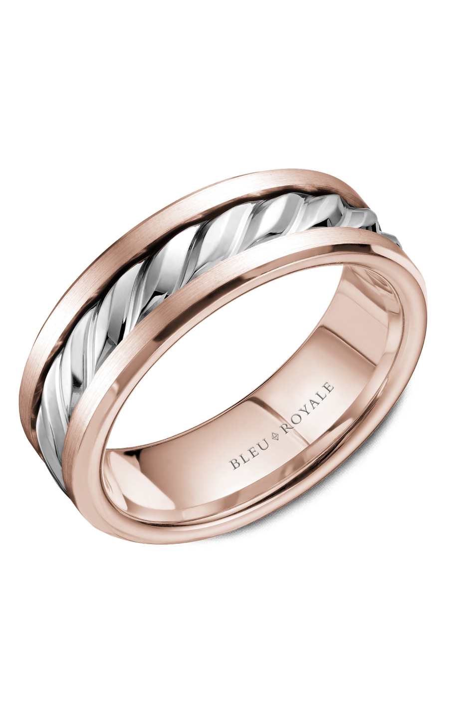 Bleu Royale Men's Wedding Band RYL 060WR75 - 14K White Gold Classic Ring for Grooms & Engagement - Perfect for Weddings, Anniversaries & Special Occasions
