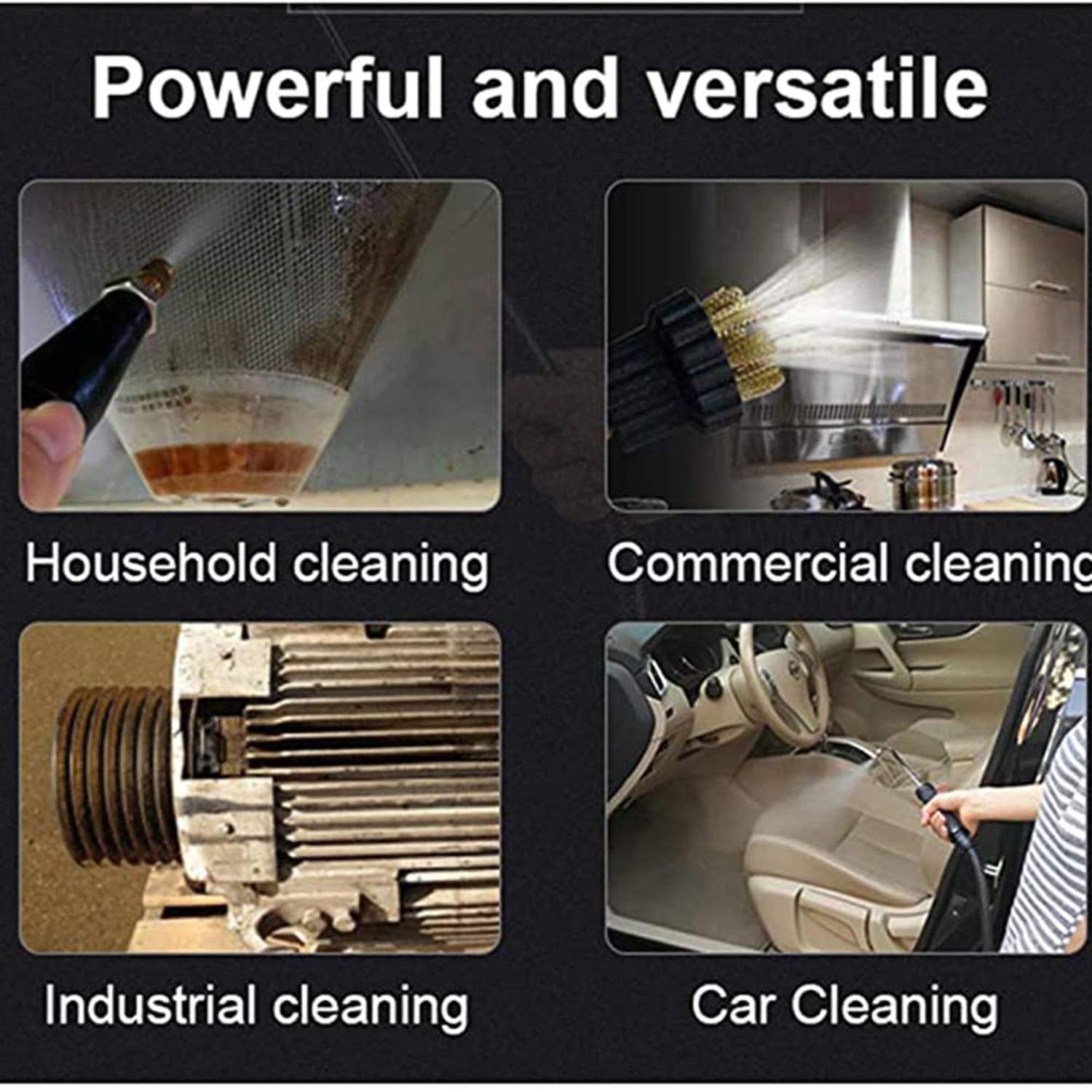 Portable Handheld Steam Cleaner - 110V High Temperature Multi-Purpose Cleaner for Furniture, Car, Kitchen & Toilet | Ideal for Home, Office & Vehicle Cleaning | Yellow