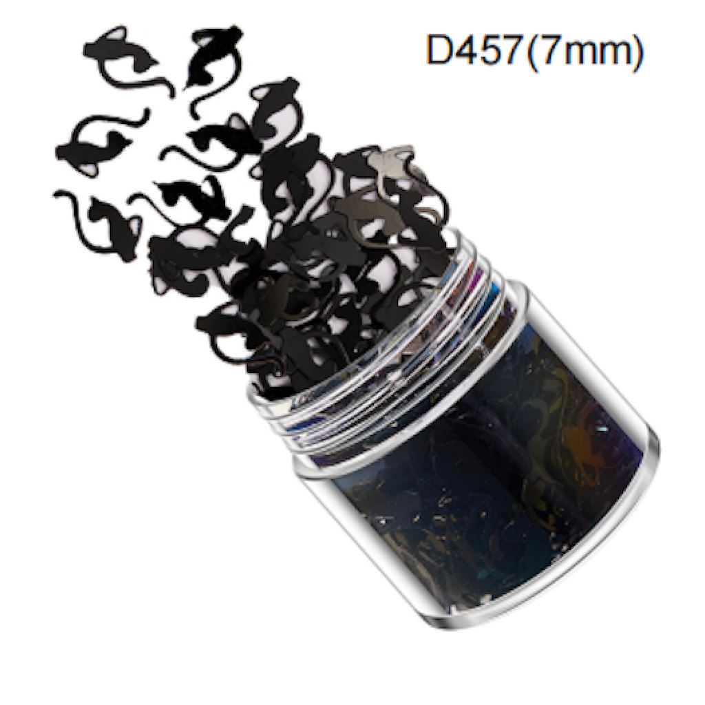 Halloween Nail Art Sequins - Self-Adhesive Glitter Nail Decorations for Costume Parties & DIY Nail Designs