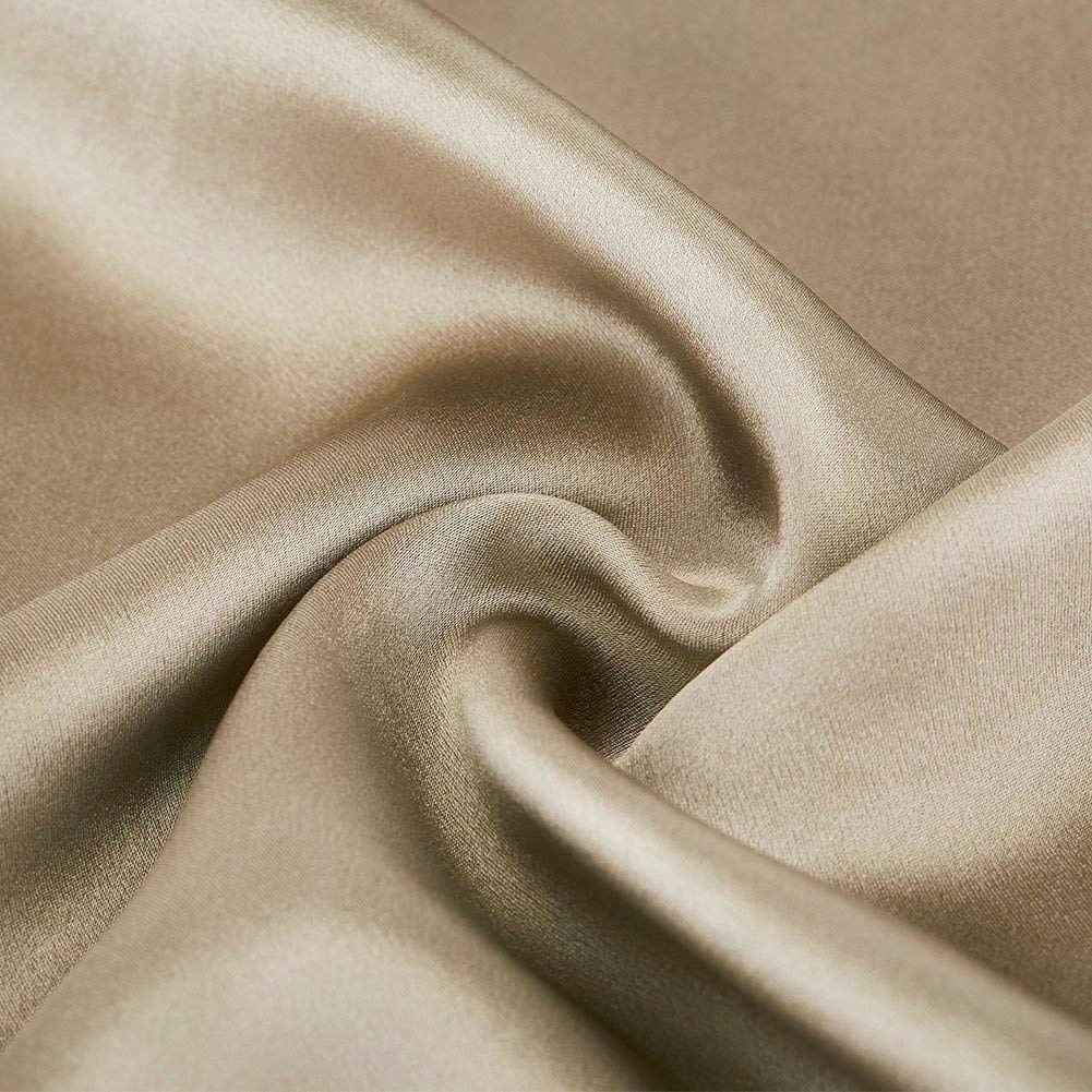 Luxury Satin Pillowcase for Hair and Skin - 2 Pack King Size (20x40 Inches) Cooling Super Soft Pillow Covers with Envelope Closure - Taupe - Perfect for Beauty Sleep, Skin Care & Reducing Hair Friction