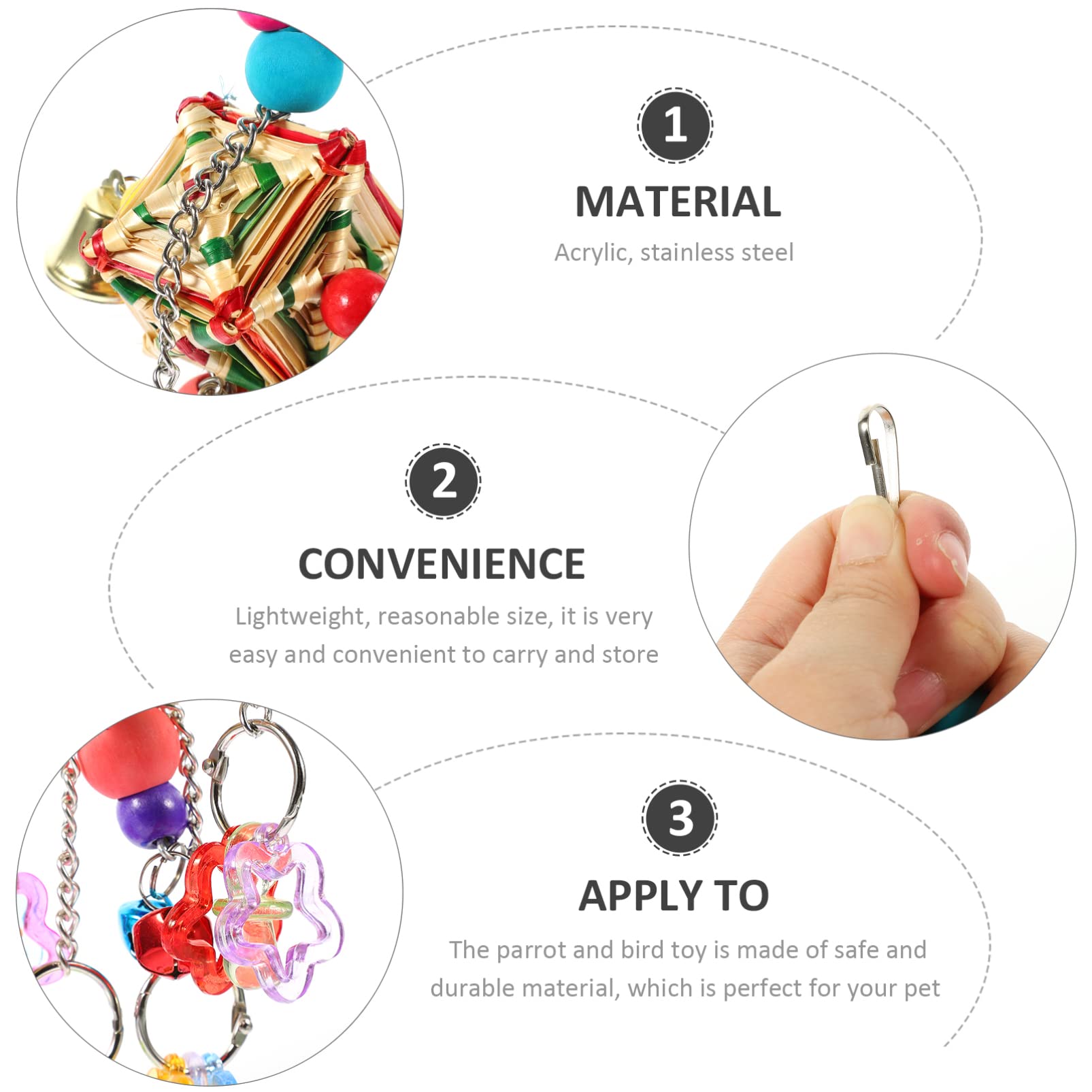 Best Parrot Chewing Toy for Birds - Durable Chew & Grinding Plaything for Teething, Biting & Comfort - Perfect Cage Accessory for Parakeets, Cockatiels & Lovebirds - Great for Stress Relief & Beak Health