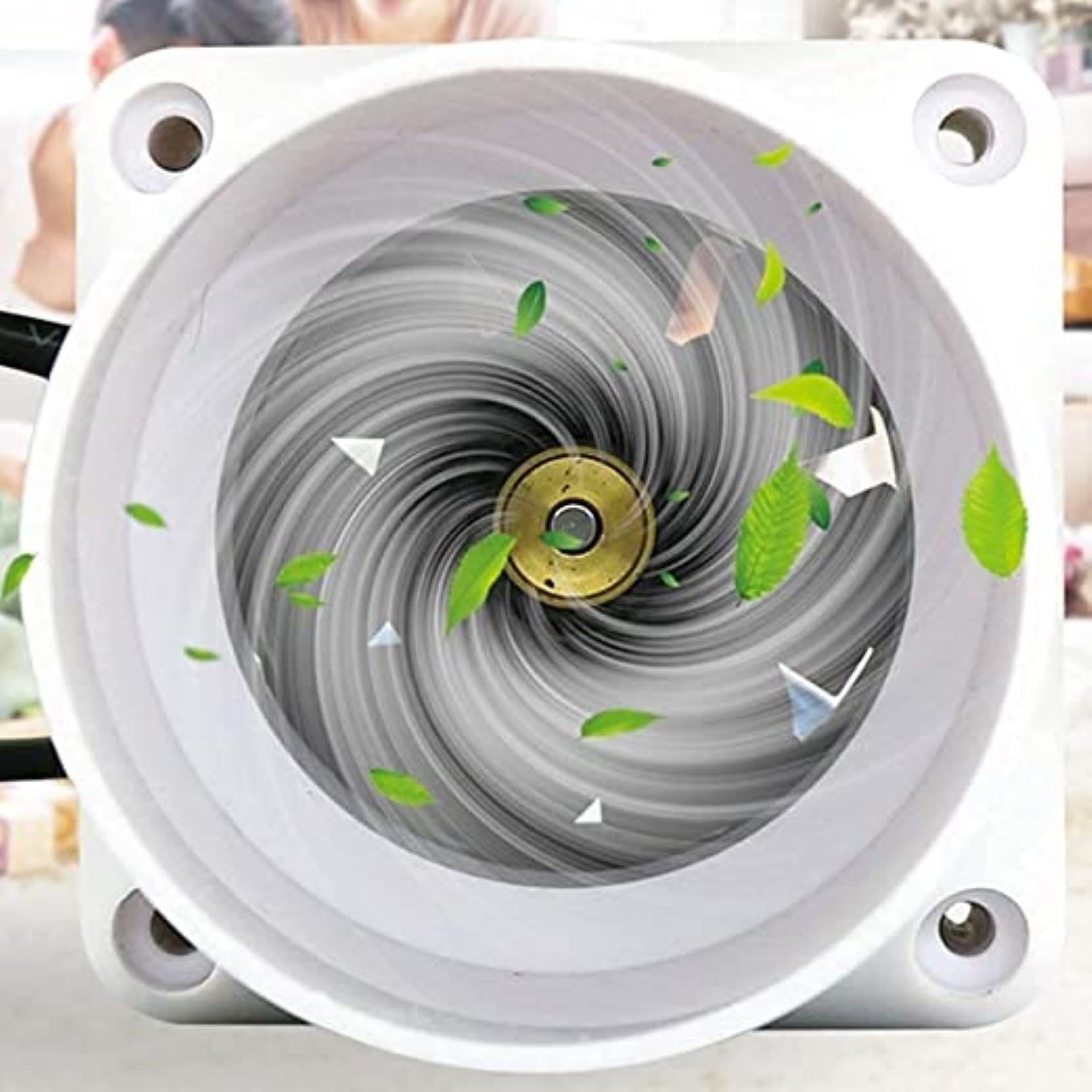 Amberbaby 2 Inch 12V Quiet Turbo Inline Exhaust Fan - 6W 22 CFM Booster Blower for Grow Tents, Hydroponics, Basements & Kitchens | Energy Efficient Ventilation Solution for Indoor Gardening & Home Air Circulation