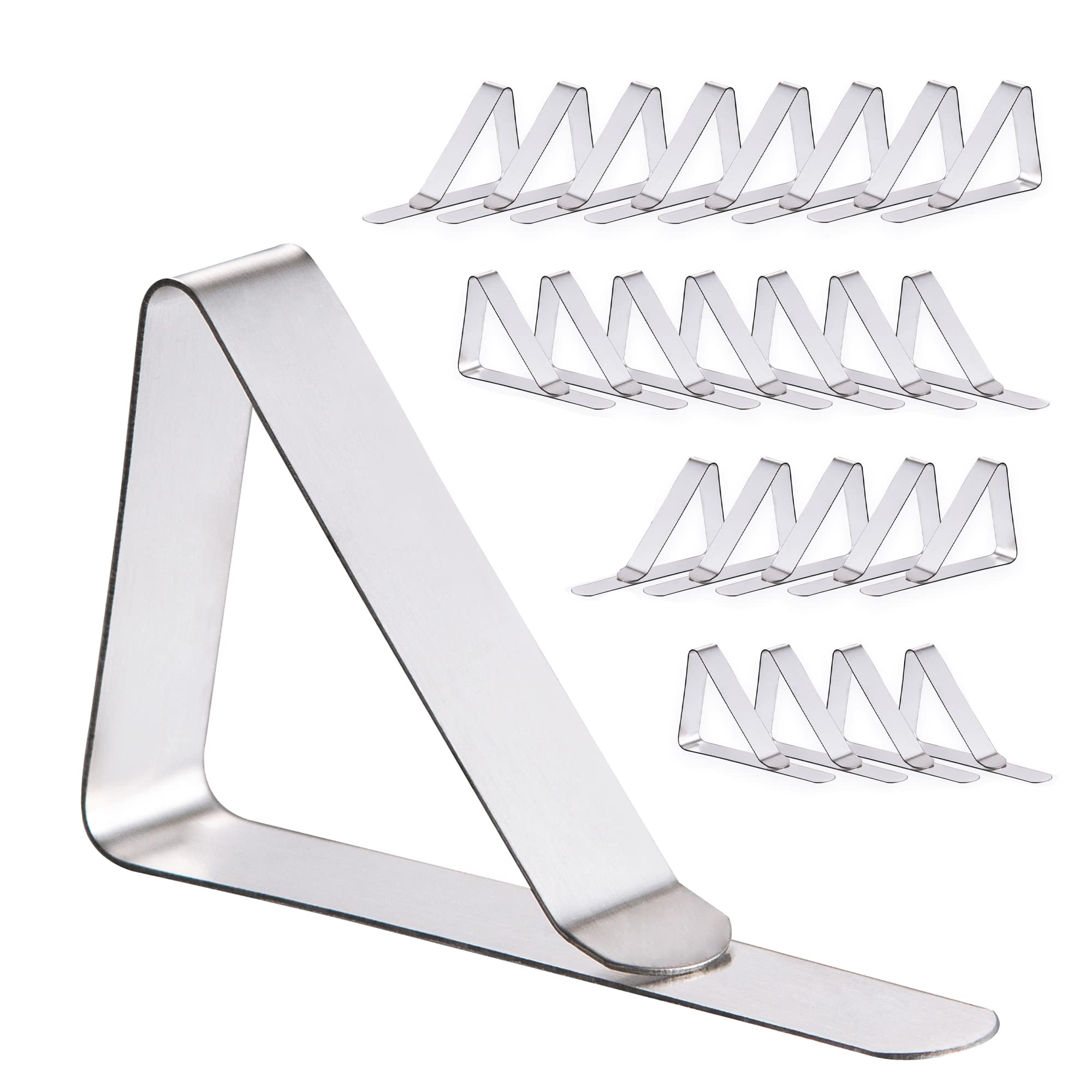 BETRIC 24-Pack Heavy Duty Flexible Stainless Steel Tablecloth Clips - Outdoor Picnic Clamps for Weddings, Parties, BBQs, Camping - Fits 1.8 Inch Thick Tables - Perfect for Picnics, Beach, Backyard, Restaurants - Ideal for Outdoor Dining, Holiday Gatherings, Home Decor, Patio, Garden Parties - Great for Securing Tablecloths on Picnic Tables, Outdoor Events, and Event Decorations