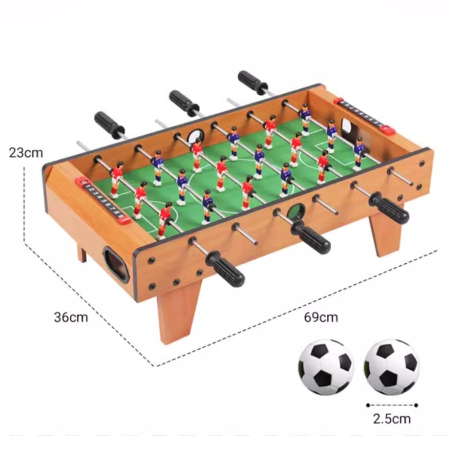 Portable Mini Table Football Game - Finger Battle Soccer Puzzle with Billiard Set for Kids & Adults - Fun Game Room & Party Entertainment for Family Gatherings & Indoor Play