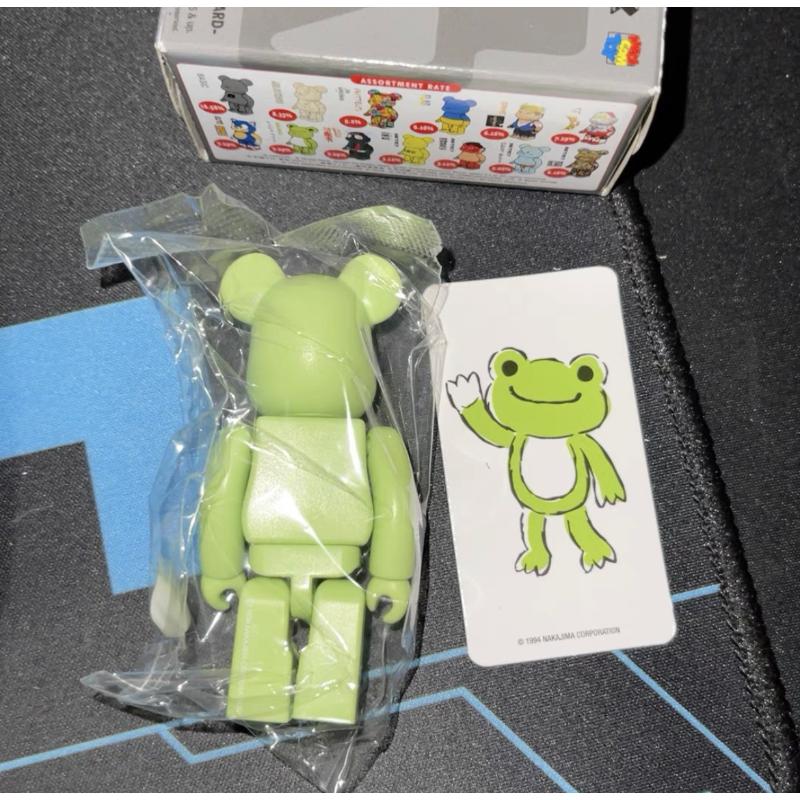 Bearbrick Series 46 Pickles The Frog 100% Collectible Vinyl Art Toy - Limited Edition Designer Figure for Display & Gift Giving - Perfect for Anime Fans, Kawaii Decor, and Pop Culture Collectors