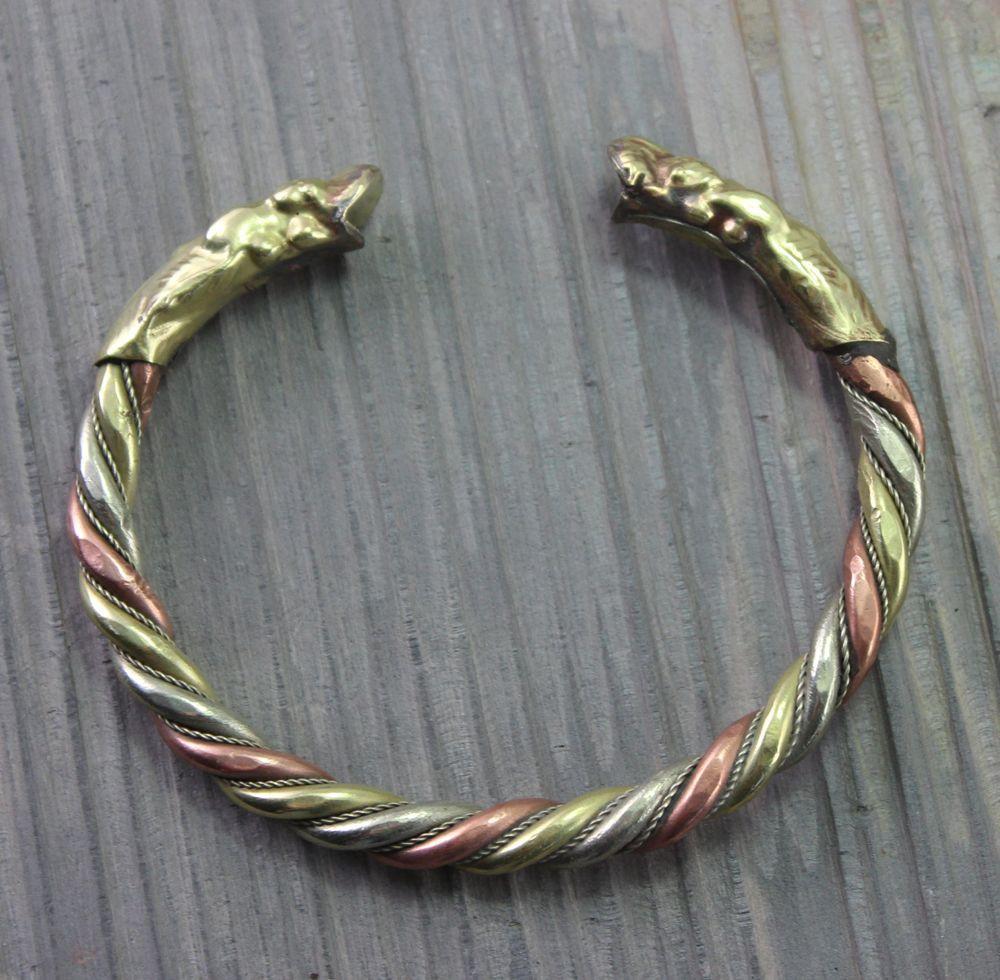 3 Pack Stainless Steel Dragon Bracelet for Men - Adjustable Biker Punk Gothic Jewelry Gift for Halloween, Cosplay & Fashion Accessories