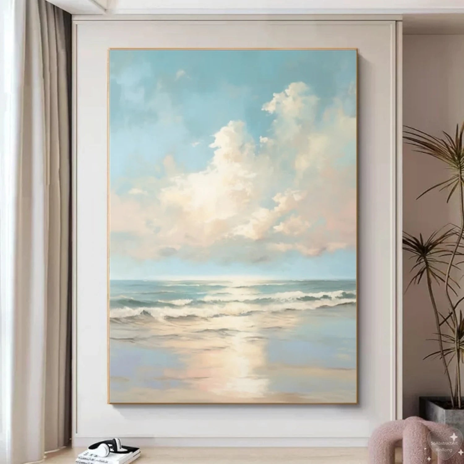 Ocean and Sky Painting #OS 233 - Stunning Coastal Wall Art for Living Room, Bedroom & Office Decor